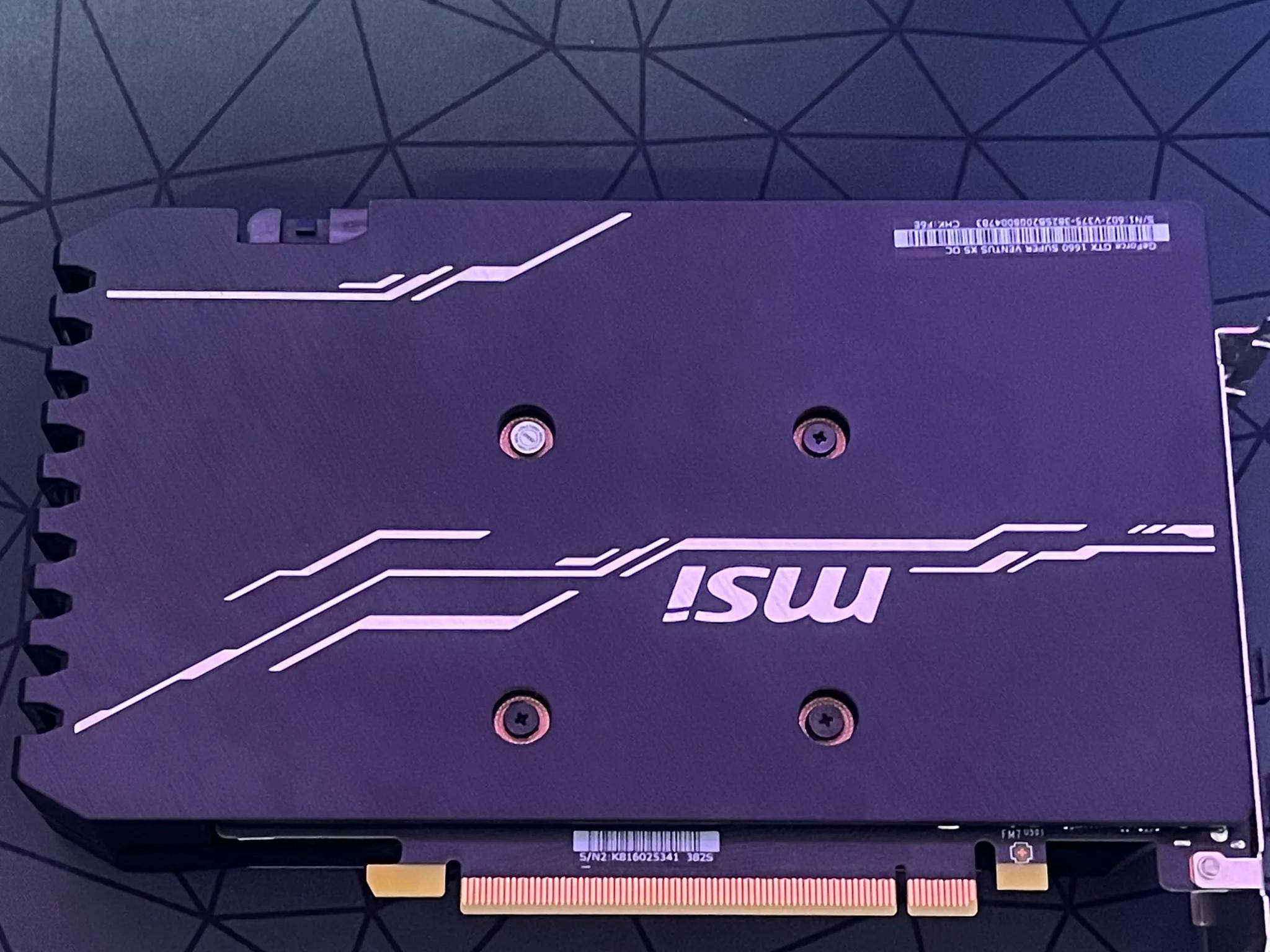 MSI Geoforce GTX 1660 Super 6GB