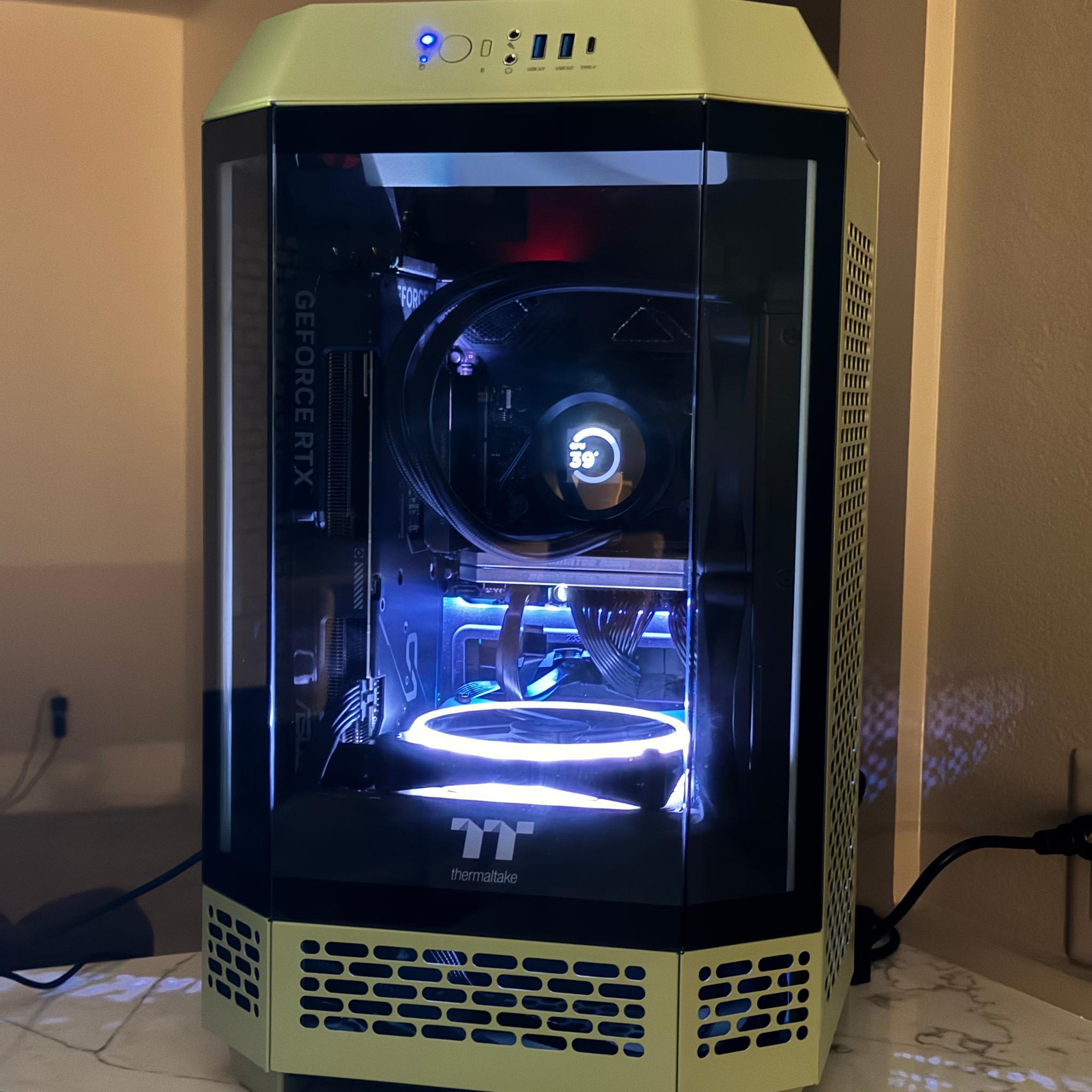 Matcha Green Tower 250 - 4070 Ti Super - Ryzen 9 5900x - Crosshair VIII Impact  - 32gb Dominator RAM