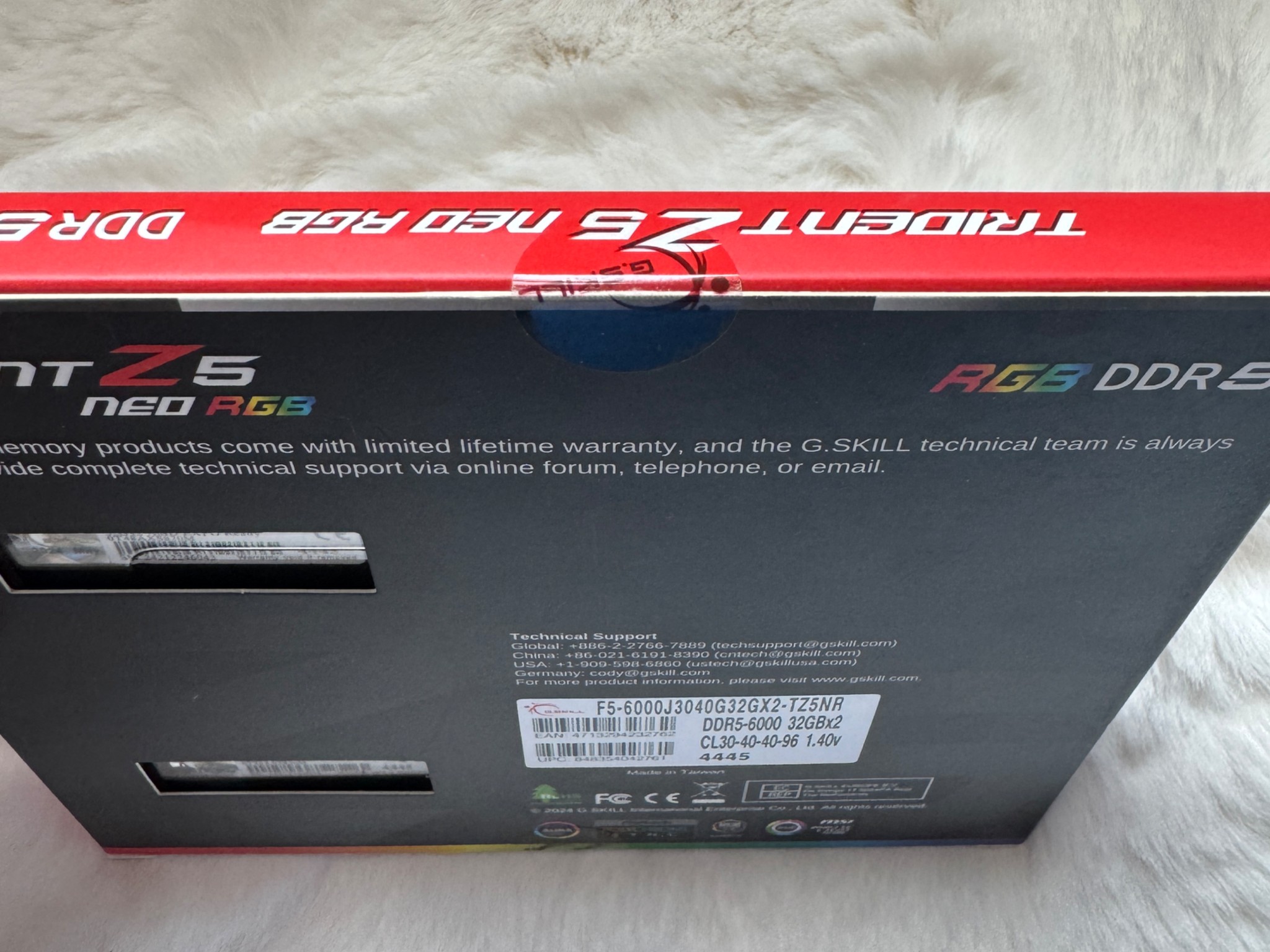 DDR5 64GB Trident Z5 Neo RGB (32GB x 2) 6000MT/s CL30