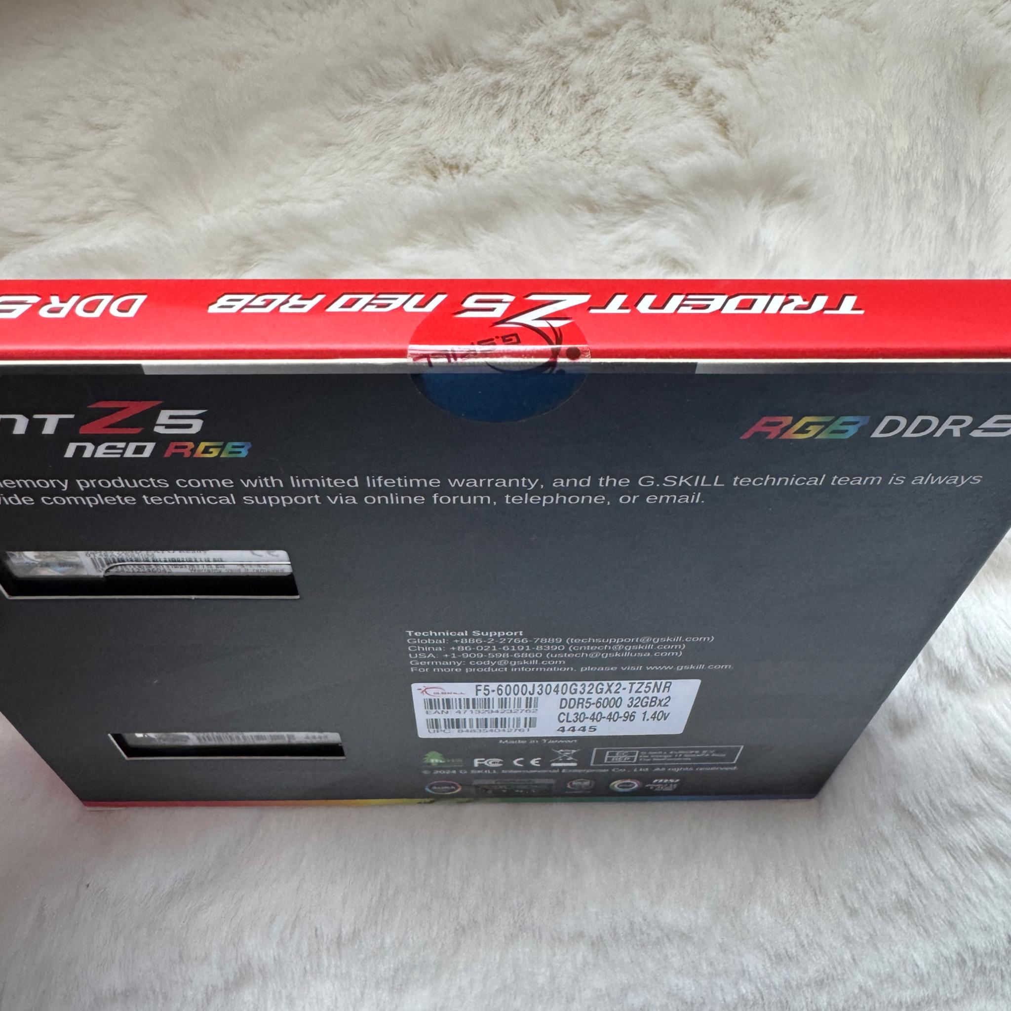 DDR5 64GB Trident Z5 Neo RGB (32GB x 2) 6000MT/s CL30