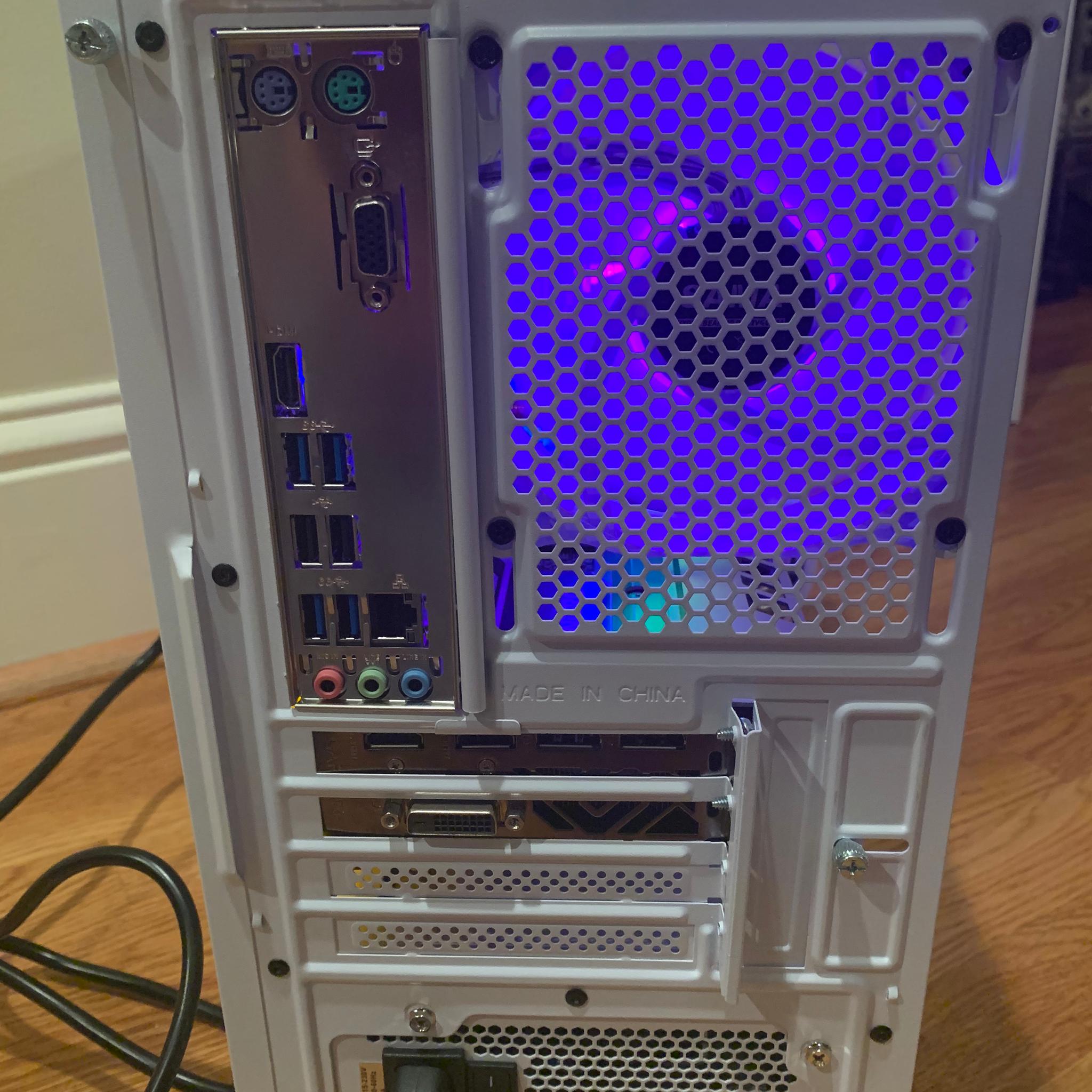 RX 580 8GB RYZEN 5 1600X FORTNITE READY WHITE CUSTOM 16GB RAM 1000GB SSD ARGB LIGHTING WINDOWS 10