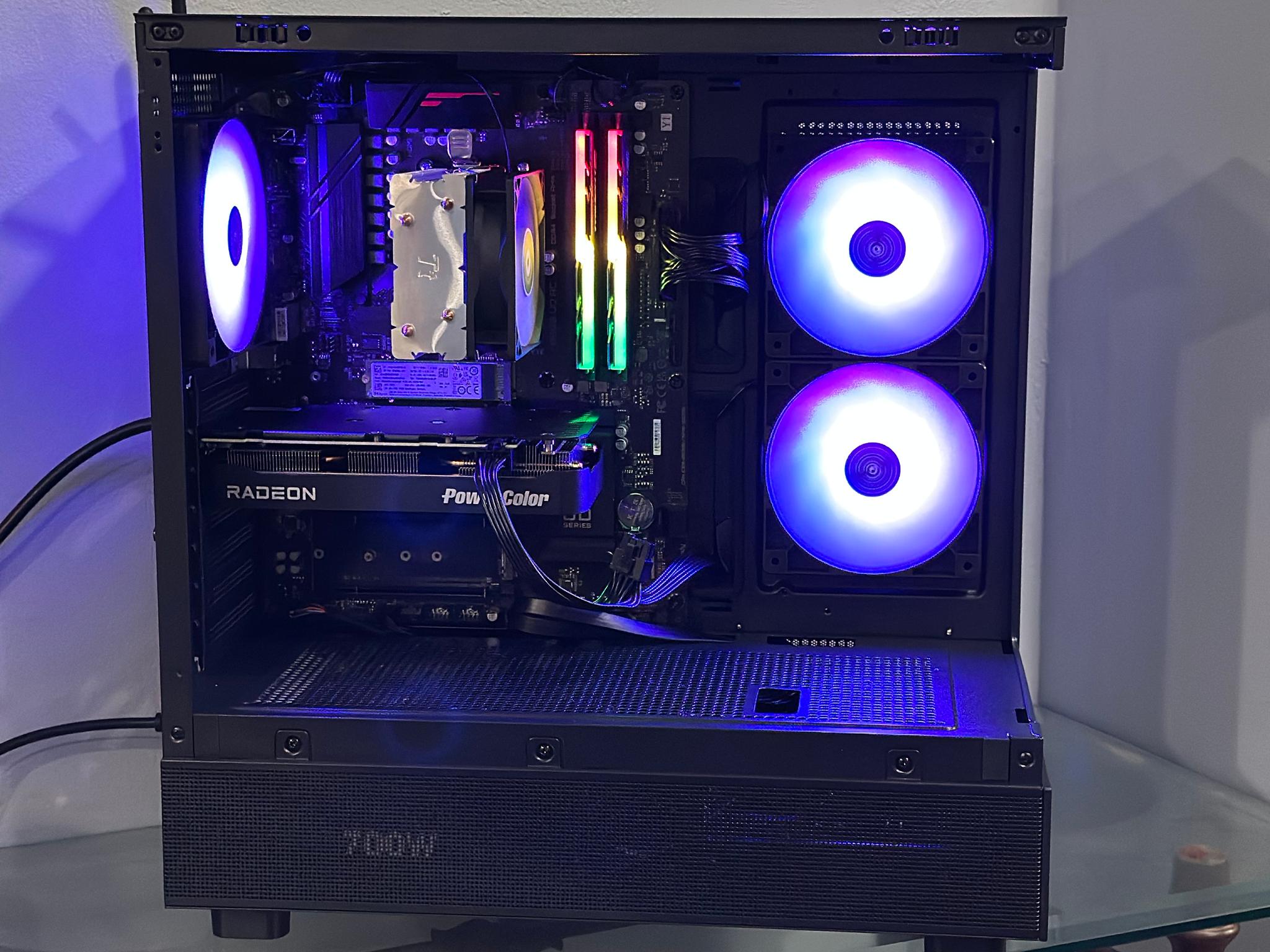 Rx 9060 Xt 16gb, 1440p black gaming pc Beast