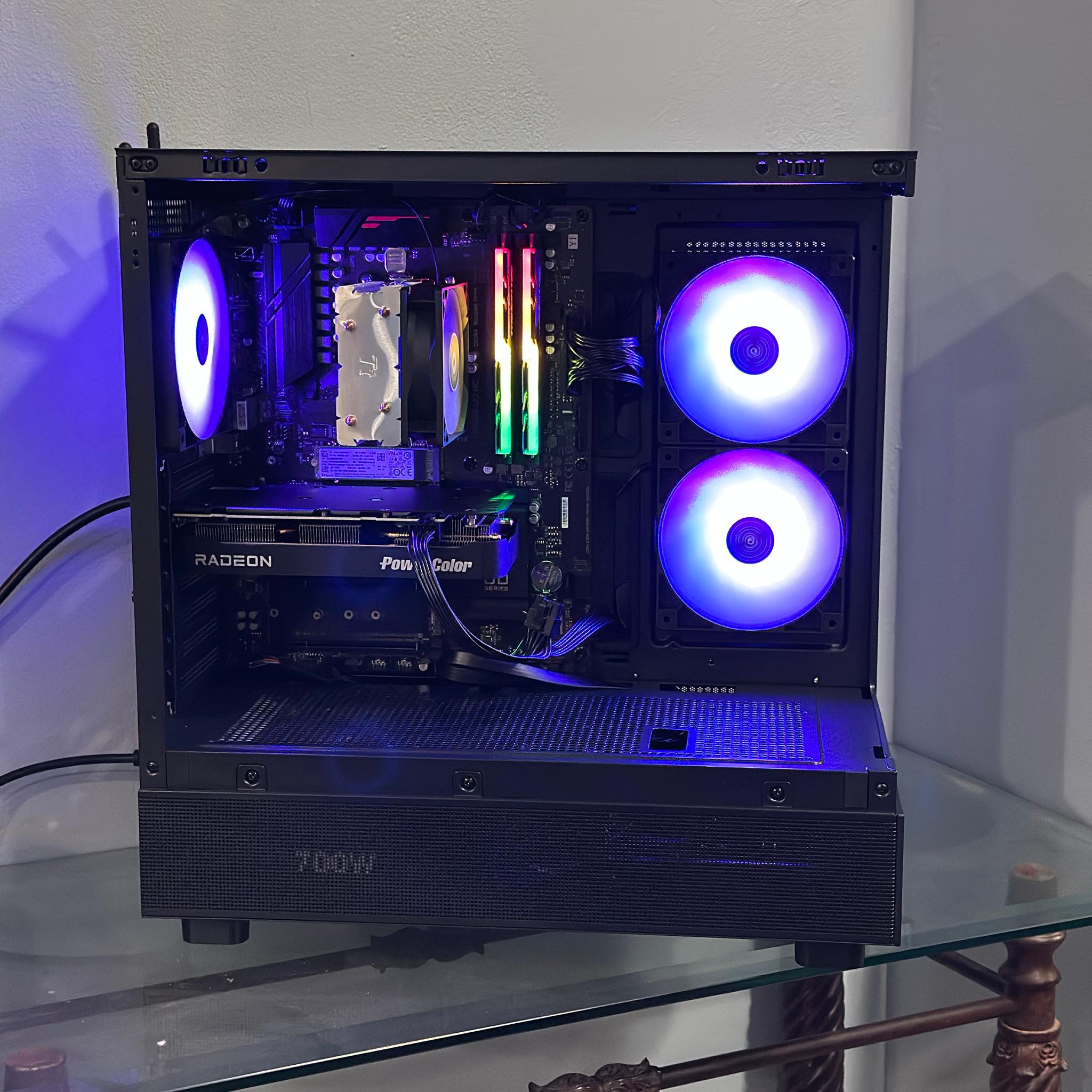 Rx 9060 Xt 16gb, 1440p black gaming pc Beast