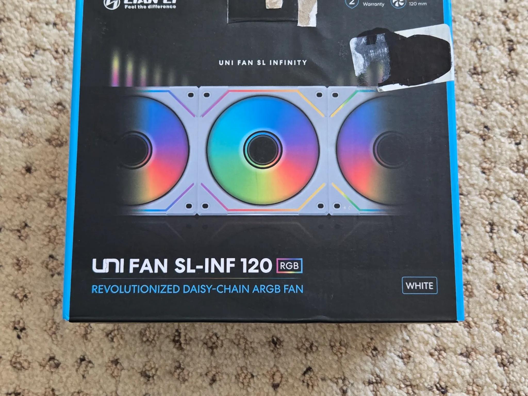 Lian Li Unifan SL Infinity 120 - 3 Pack - White - No Controller