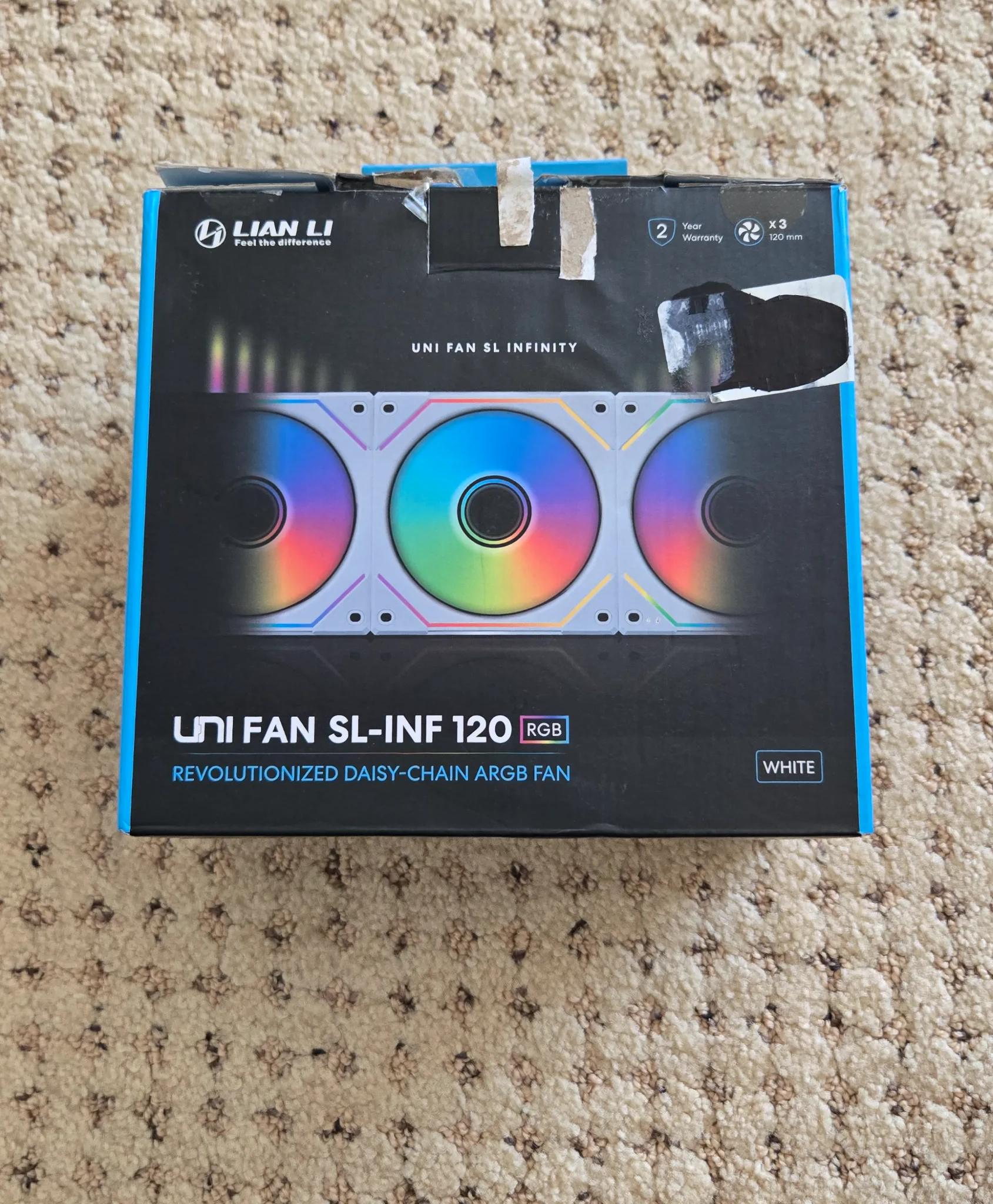 Lian Li Unifan SL Infinity 120 - 3 Pack - White - No Controller