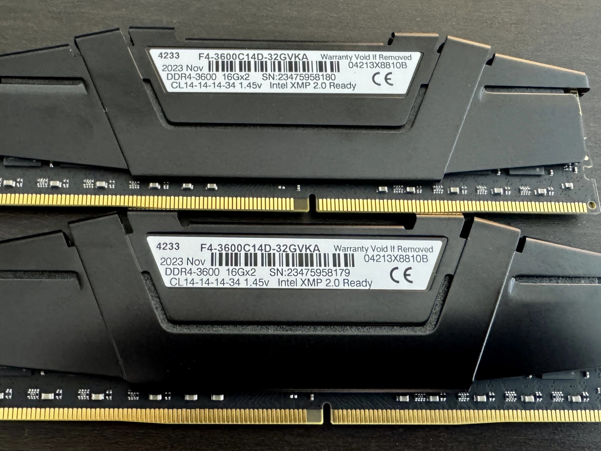 G.SKILL Ripjaws V 32 GB (2×16 GB) DDR4-3600 CL14 Desktop DRAM Kit