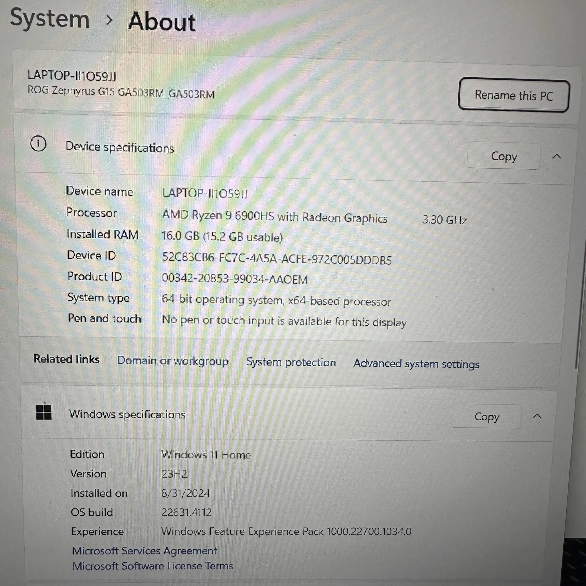 Asus Zephyrus G15
