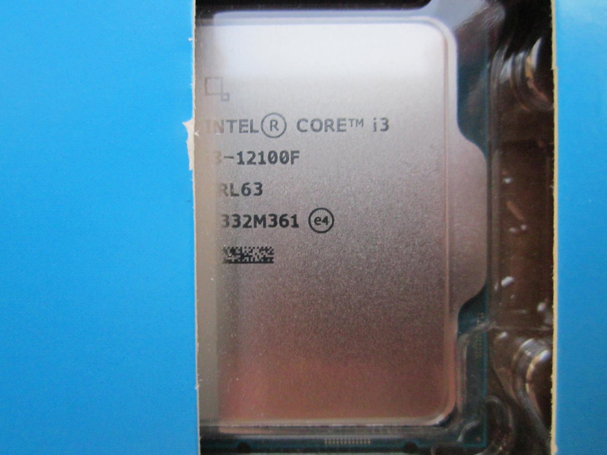 NEW! Intel Core i3-12100F CPU Processor 3.3/4.3 GHz Quad Core LGA1700