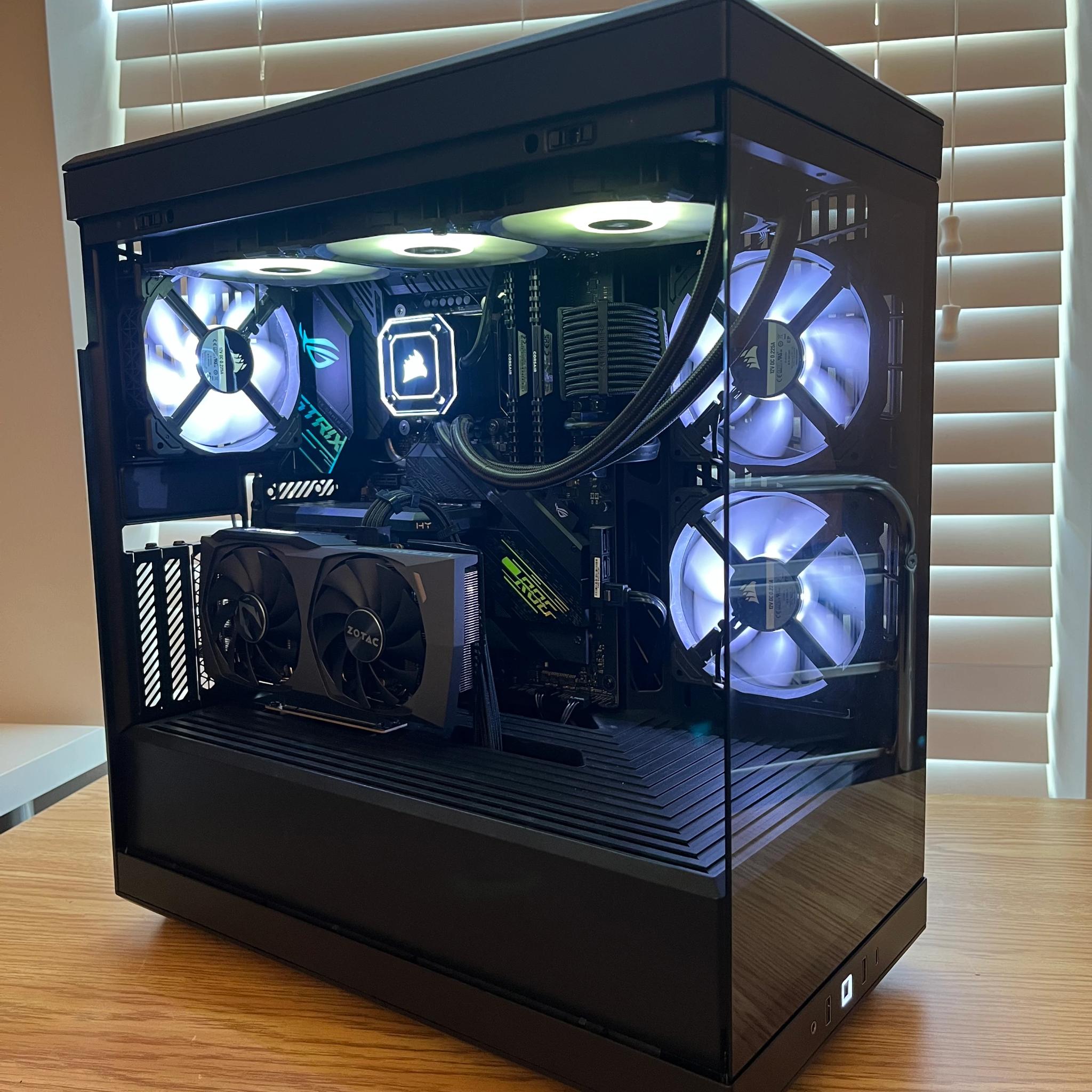 🔥⚫Black RGB Gaming PC | i7-10700K | RTX 3060TI | 32GB DDR4 | Wifi & BT⚫🔥