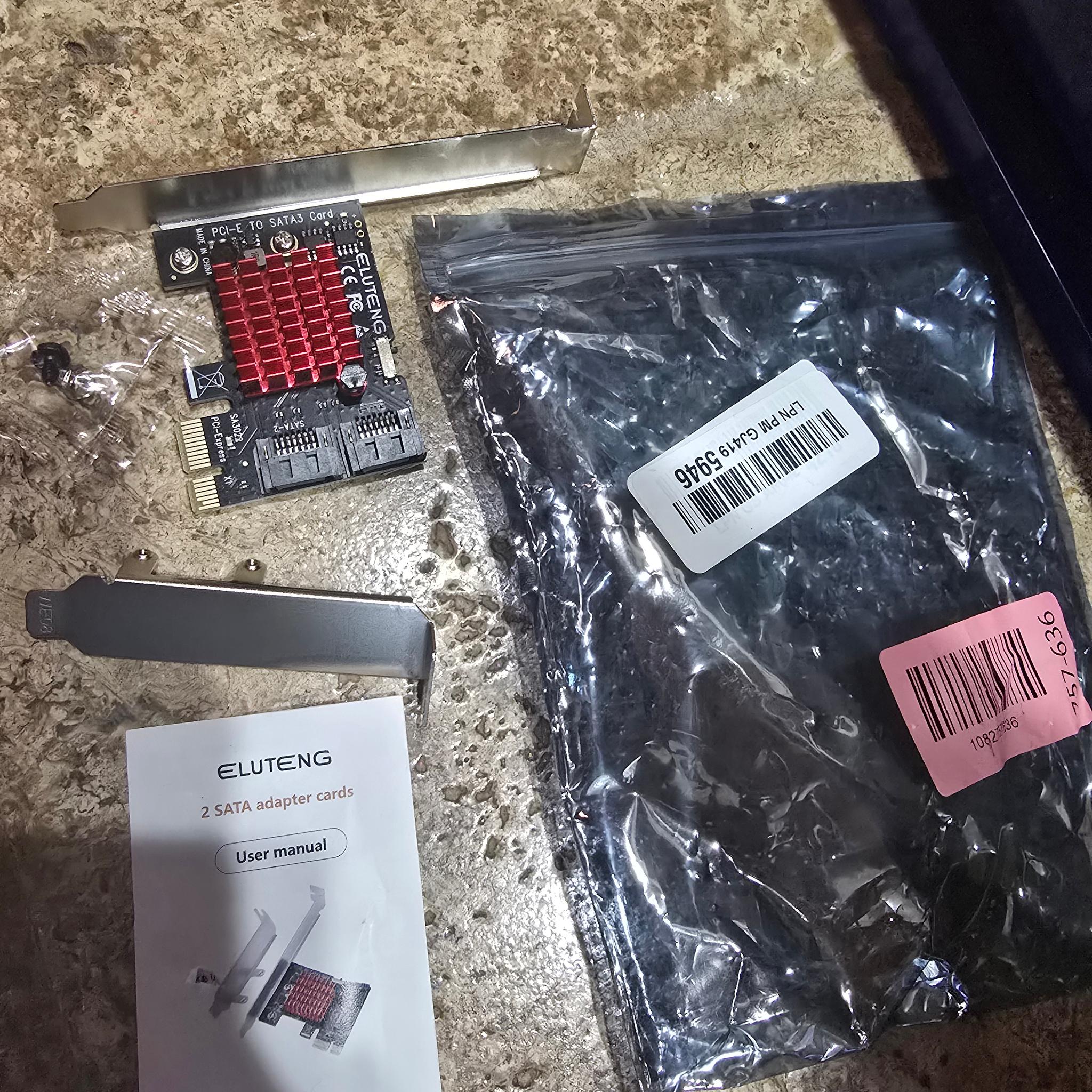 ELUTENG PCIE SATA Expansion Card 2 Ports PCIE to SATA Card 6Gbps