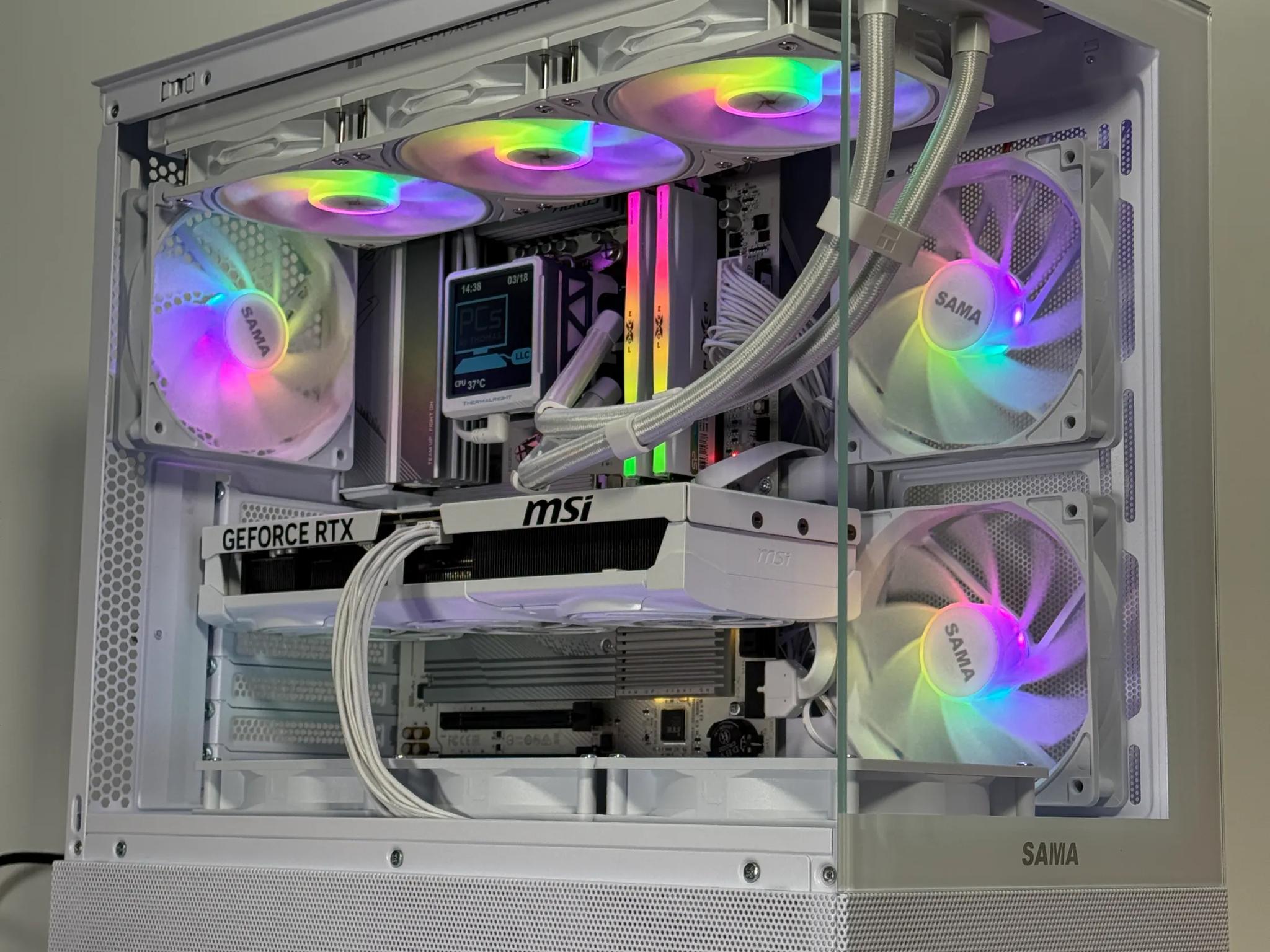 RTX 5080 Whiteout Gaming PC 9800x3d 64GB DDR5 2TB NVME SSD