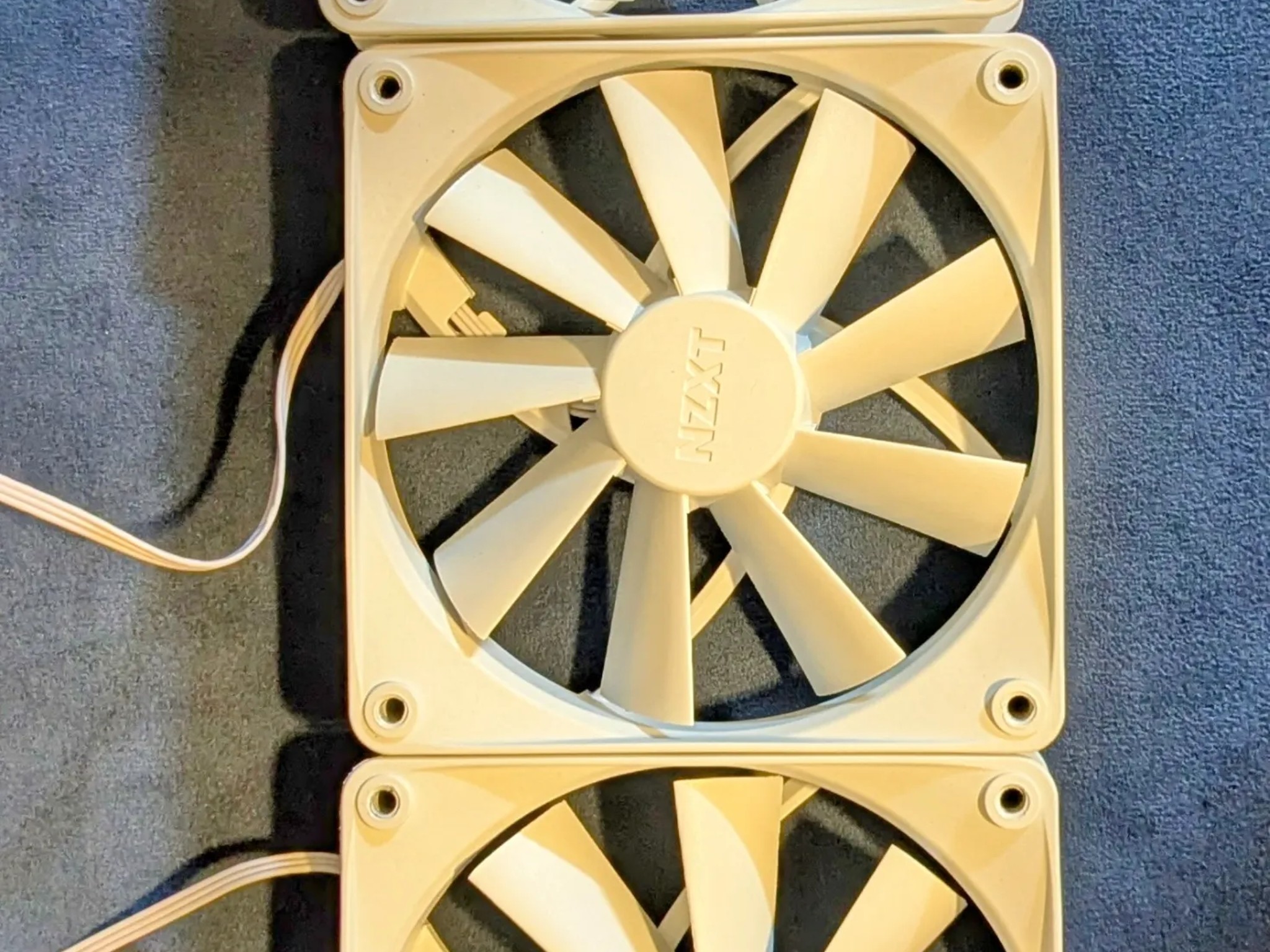 NZXT 3x White 120mm Case Fans – Non-RGB, Brand New