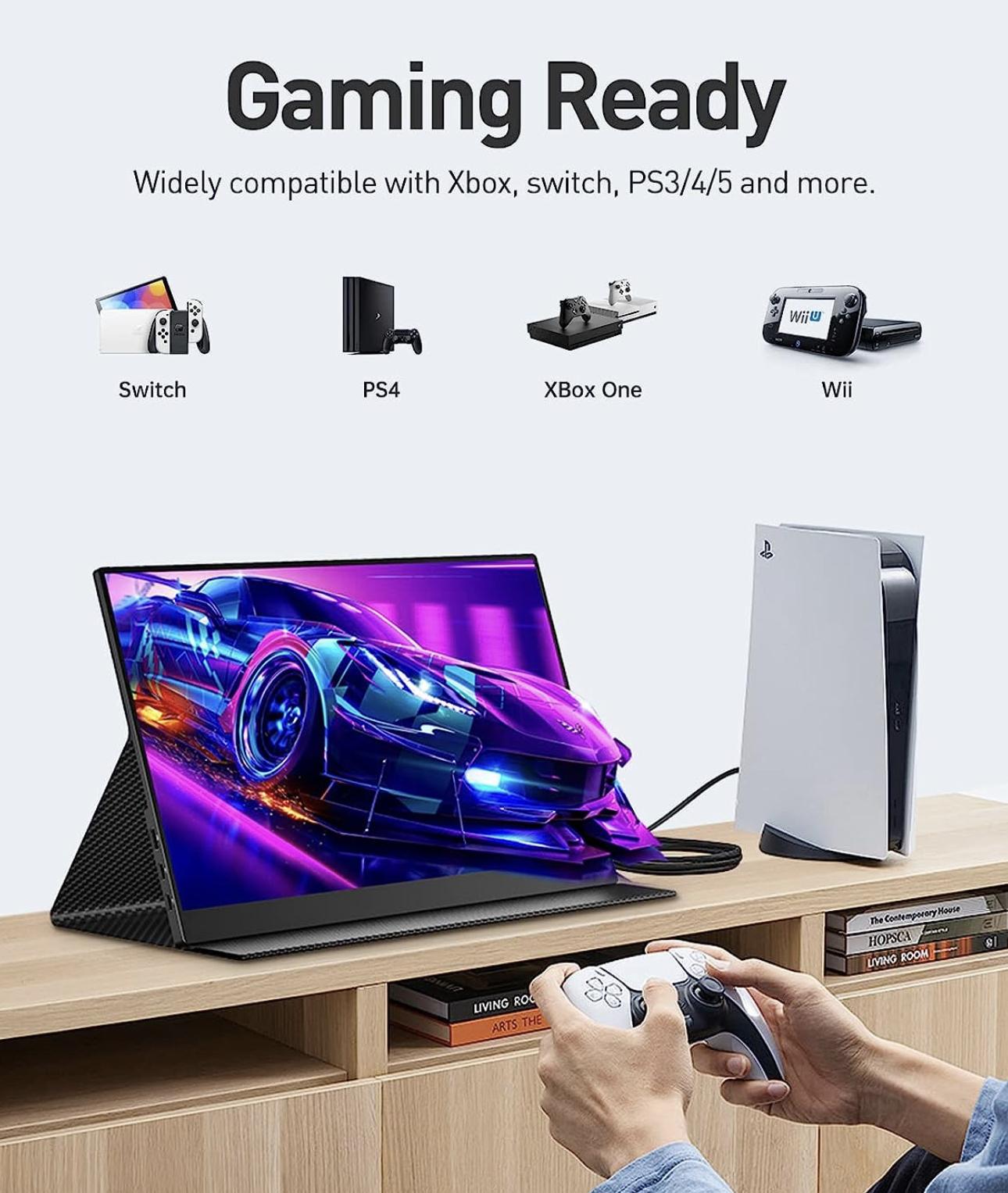 2.5K Portable Monitor, 16" 2520x1680 QHD USB-C HDMI