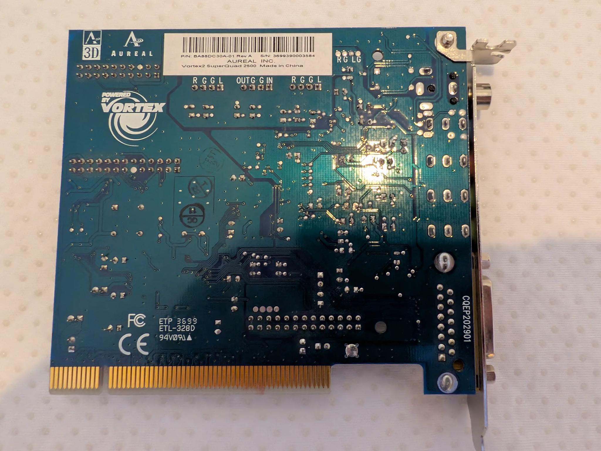 Aureal Vortex 2 2500 PCI sound card
