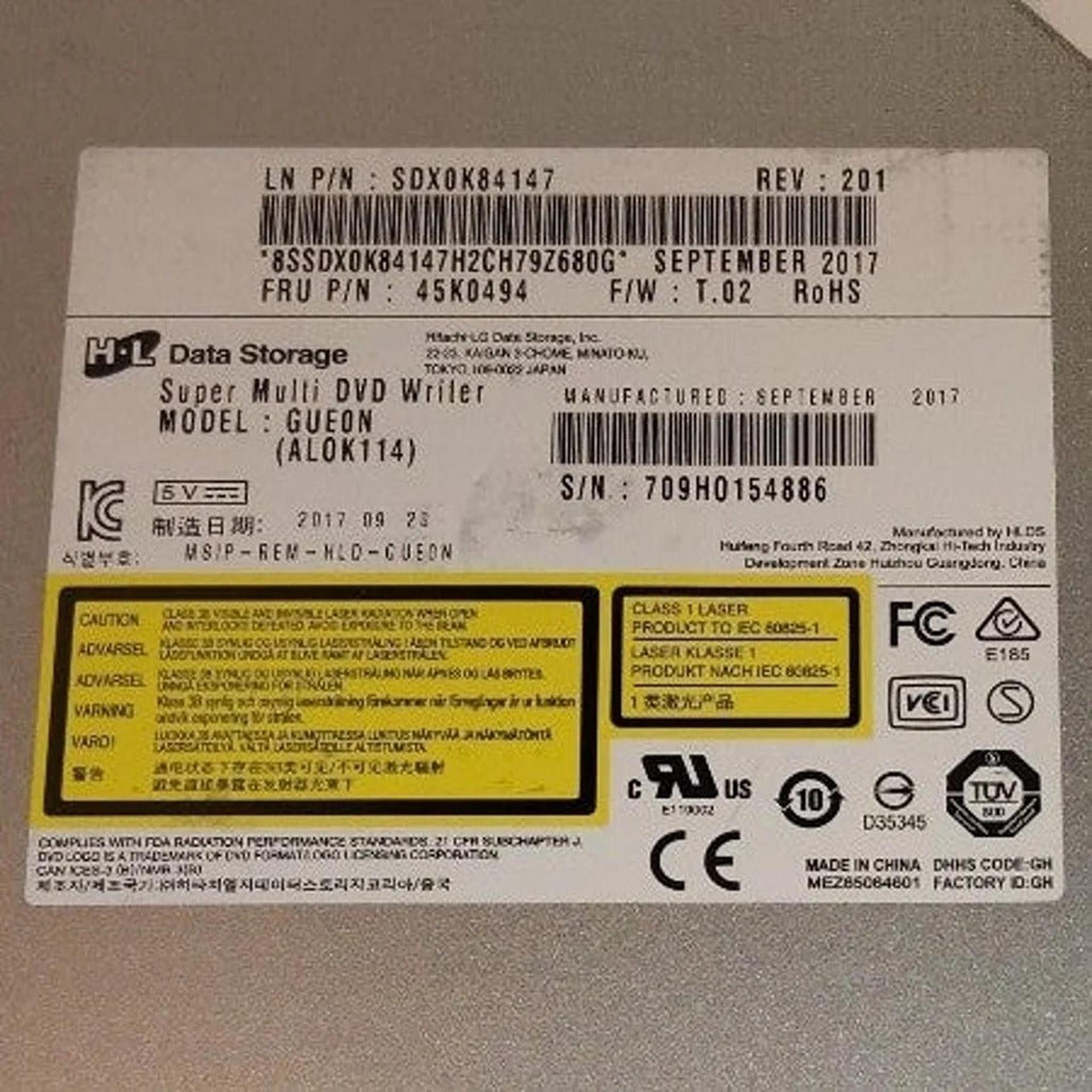 Lenovo IdeaCentre AIO 520-22Iku F0DT DVD±RW Black Bezel 45K0494 Sdx0k84147