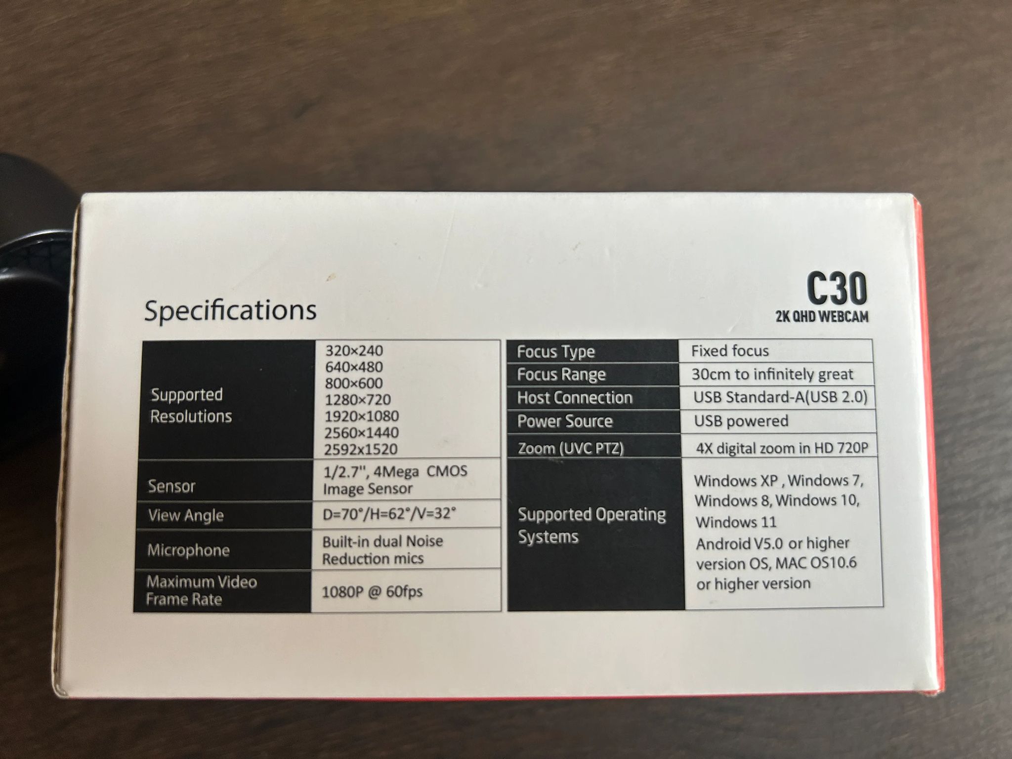 Soulion  Webcam C30 2k Quad HD 1440p