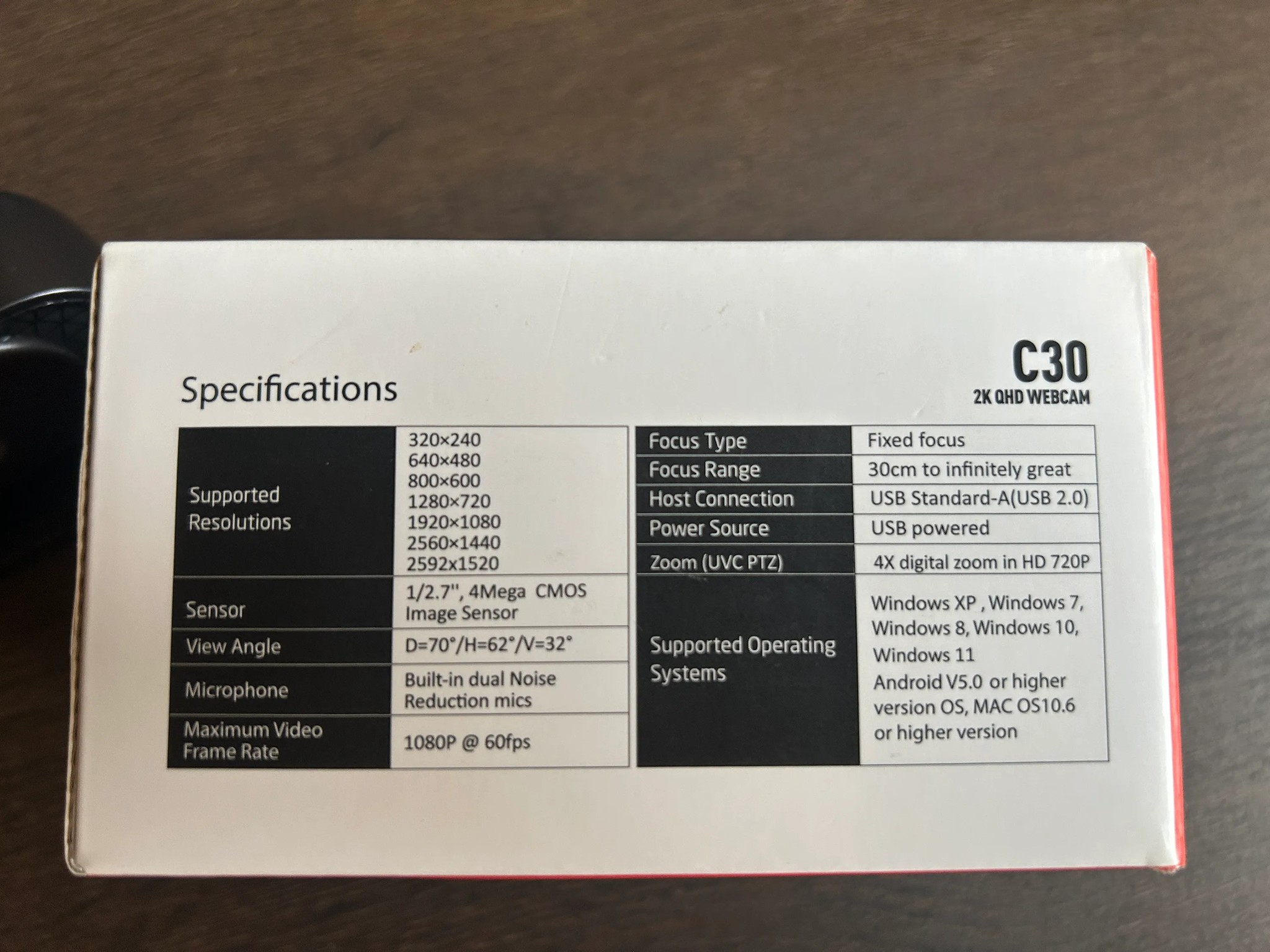 Soulion  Webcam C30 2k Quad HD 1440p