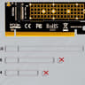 Card with M2 Aluminum Heat Sink for PCI-e NGFF SSD