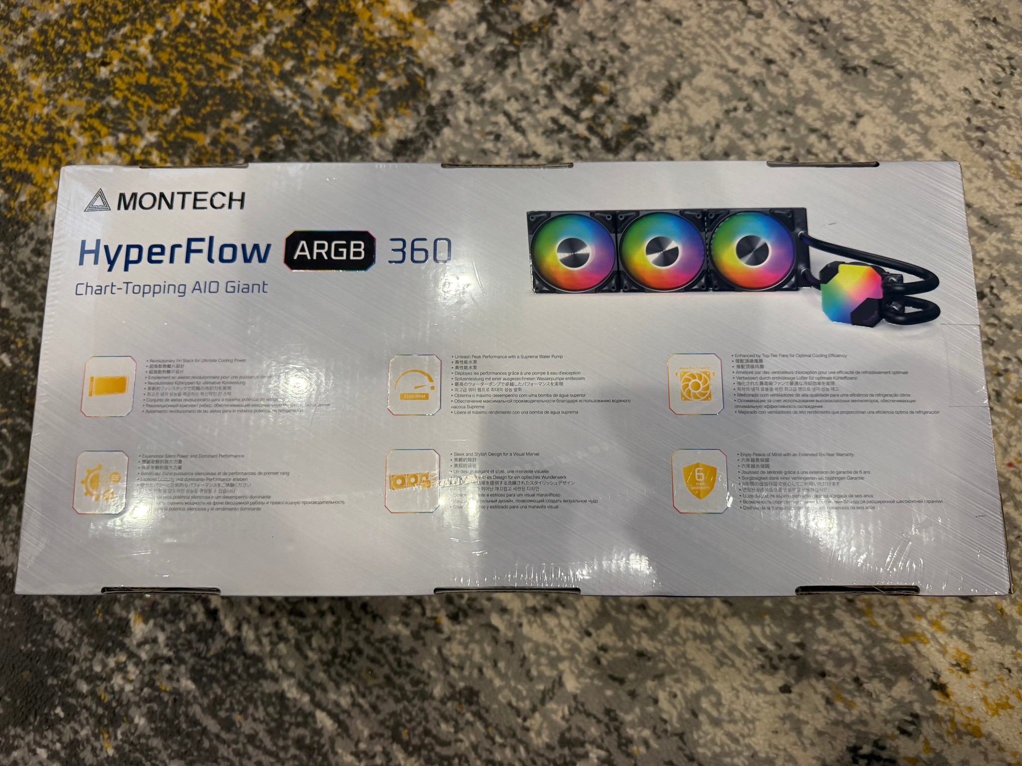 Montech Hyper Flow ARGB 360mm All in One Liquid CPU Cooling Kit - Black