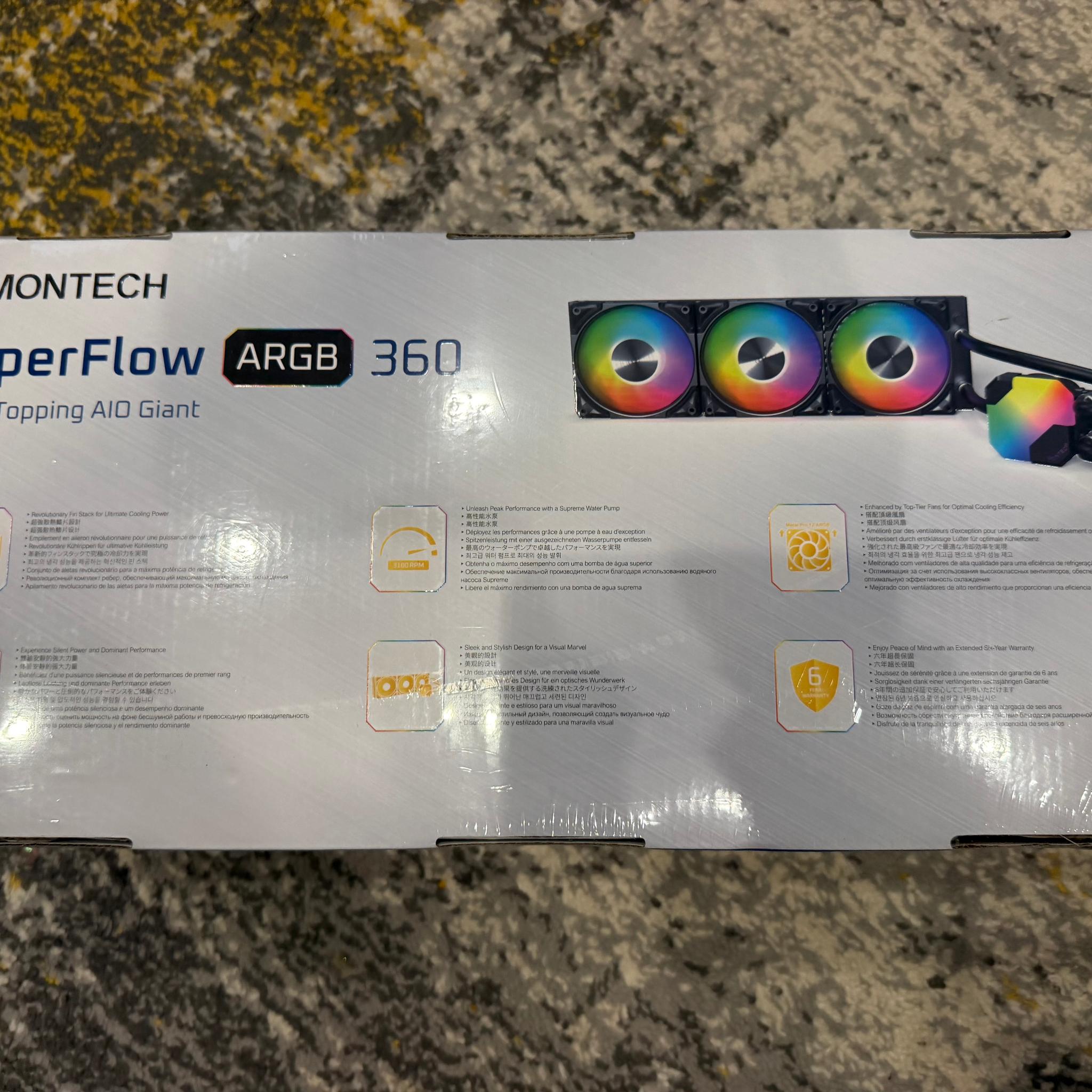 Montech Hyper Flow ARGB 360mm All in One Liquid CPU Cooling Kit - Black