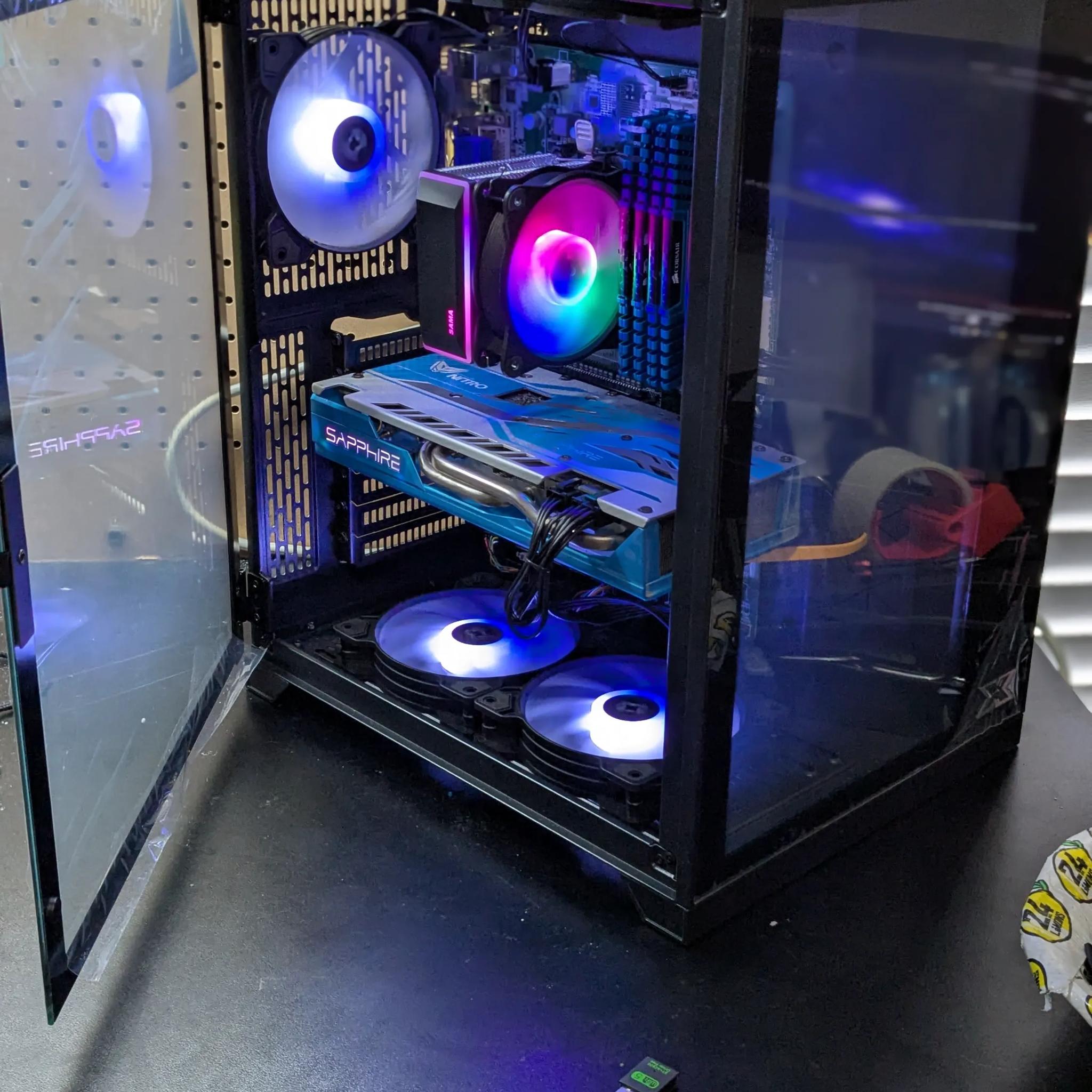 Cyan Obelisk | Marvel Rivals Ready | i7-4790, 16GB RAM, RX 580 8GB, 500GB SSD, Win10, RGB, Wifi