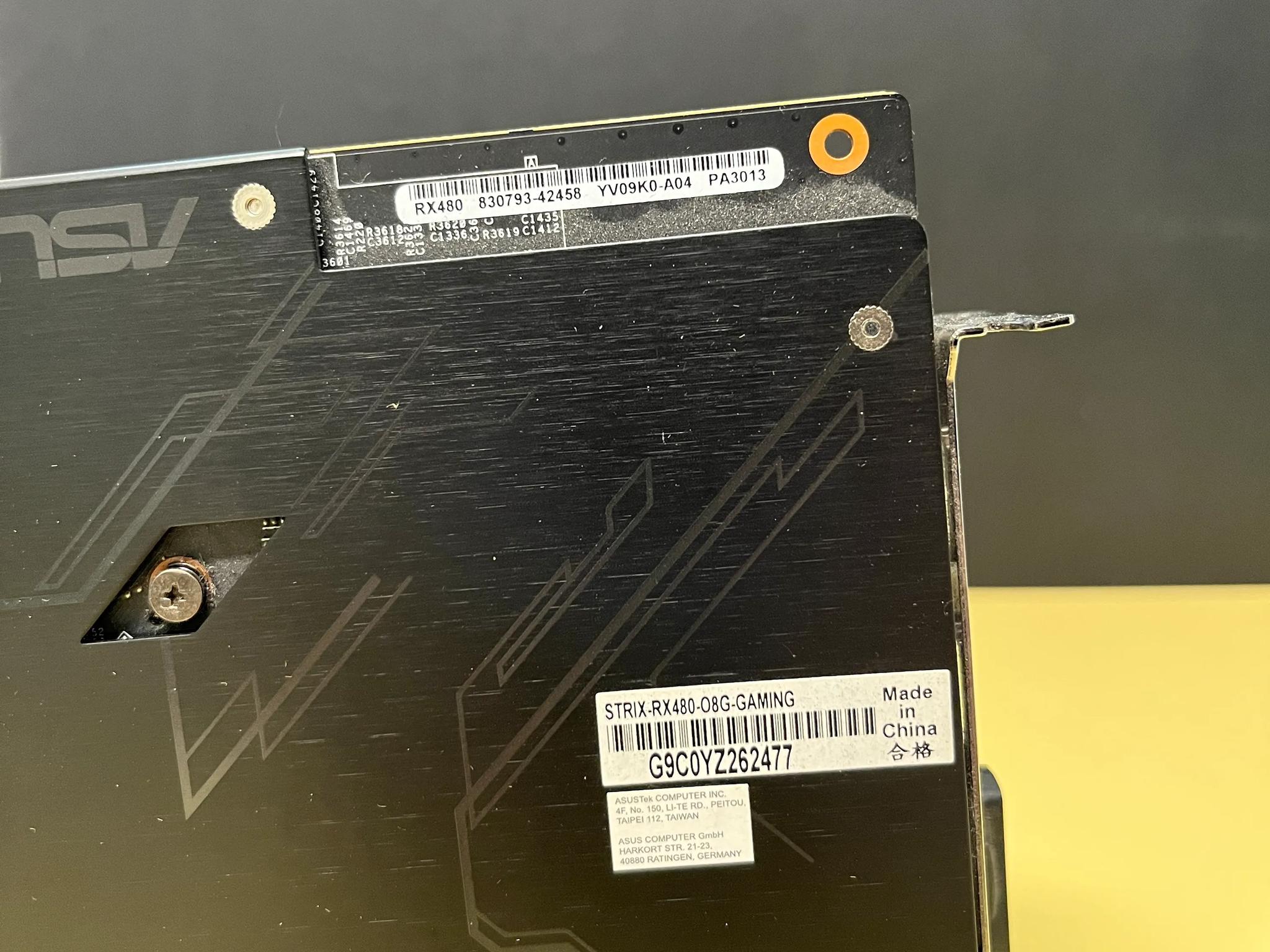 ROG STRIX RX480 OC 8G GAMING