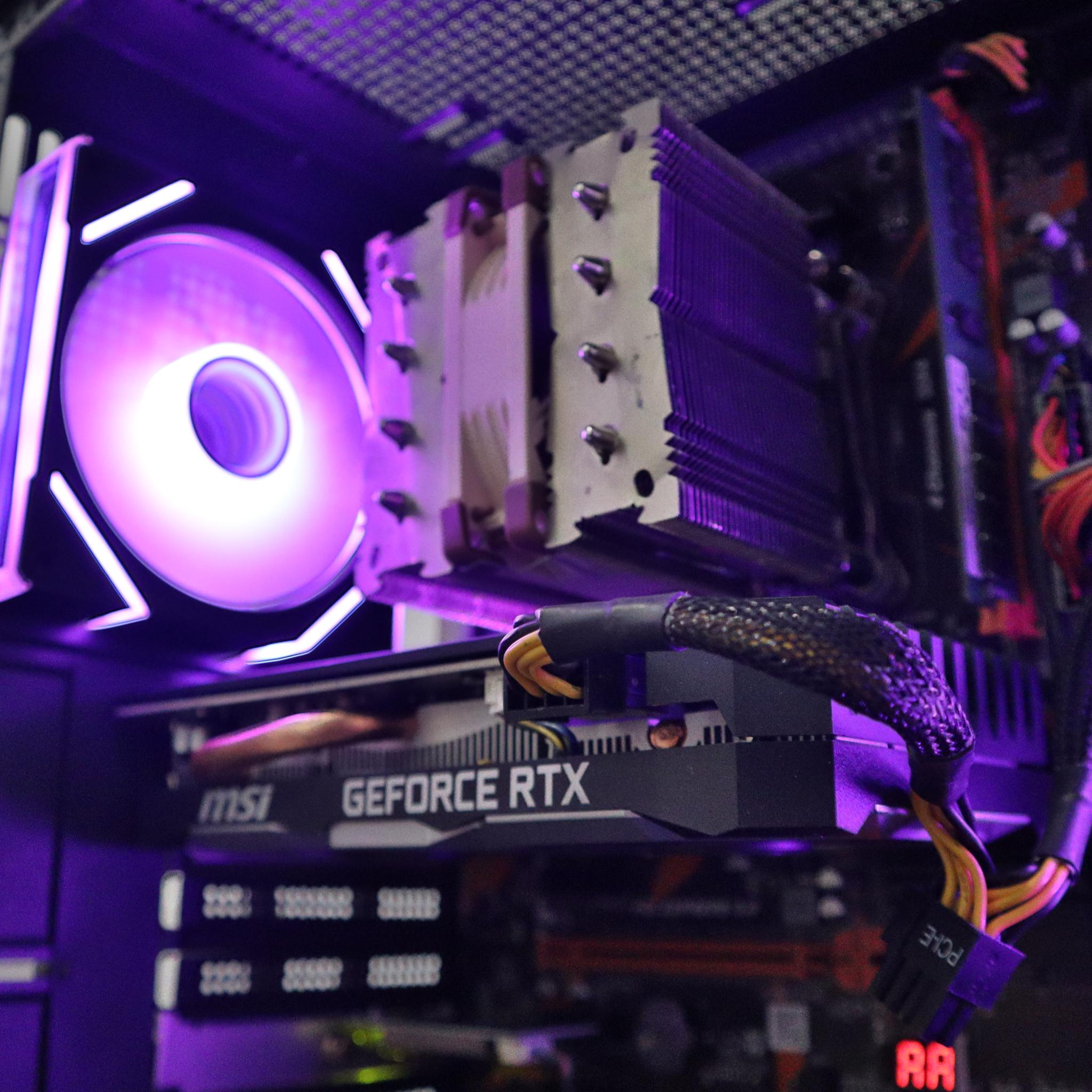 Gaming PC - RTX 2060, E5-1650 V4, 32GB DDR4, WIFI, BLUETOOTH, ARGB, BLACK, 128GB NVME SSD, 1TB HDD.