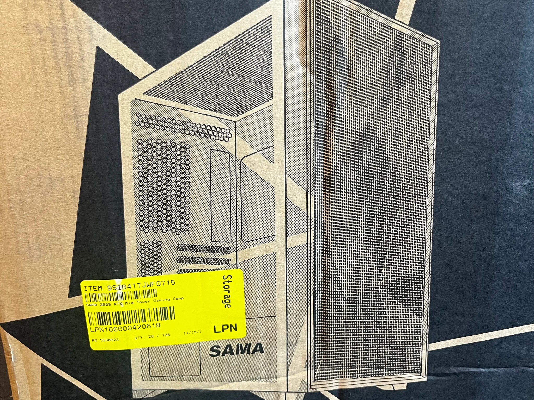 White SAMA 3509 ATX Mid Tower Case