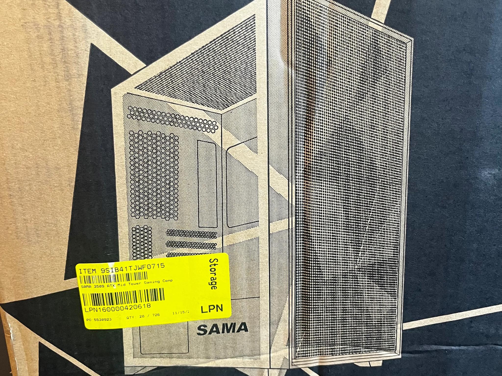 White SAMA 3509 ATX Mid Tower Case
