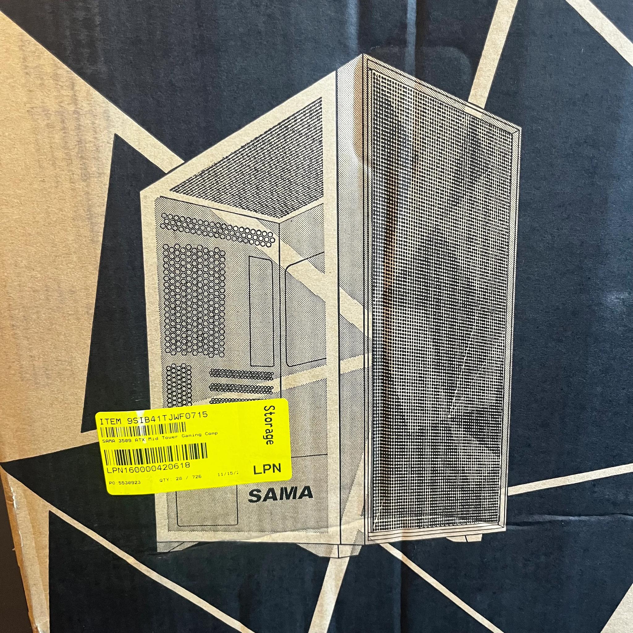 White SAMA 3509 ATX Mid Tower Case
