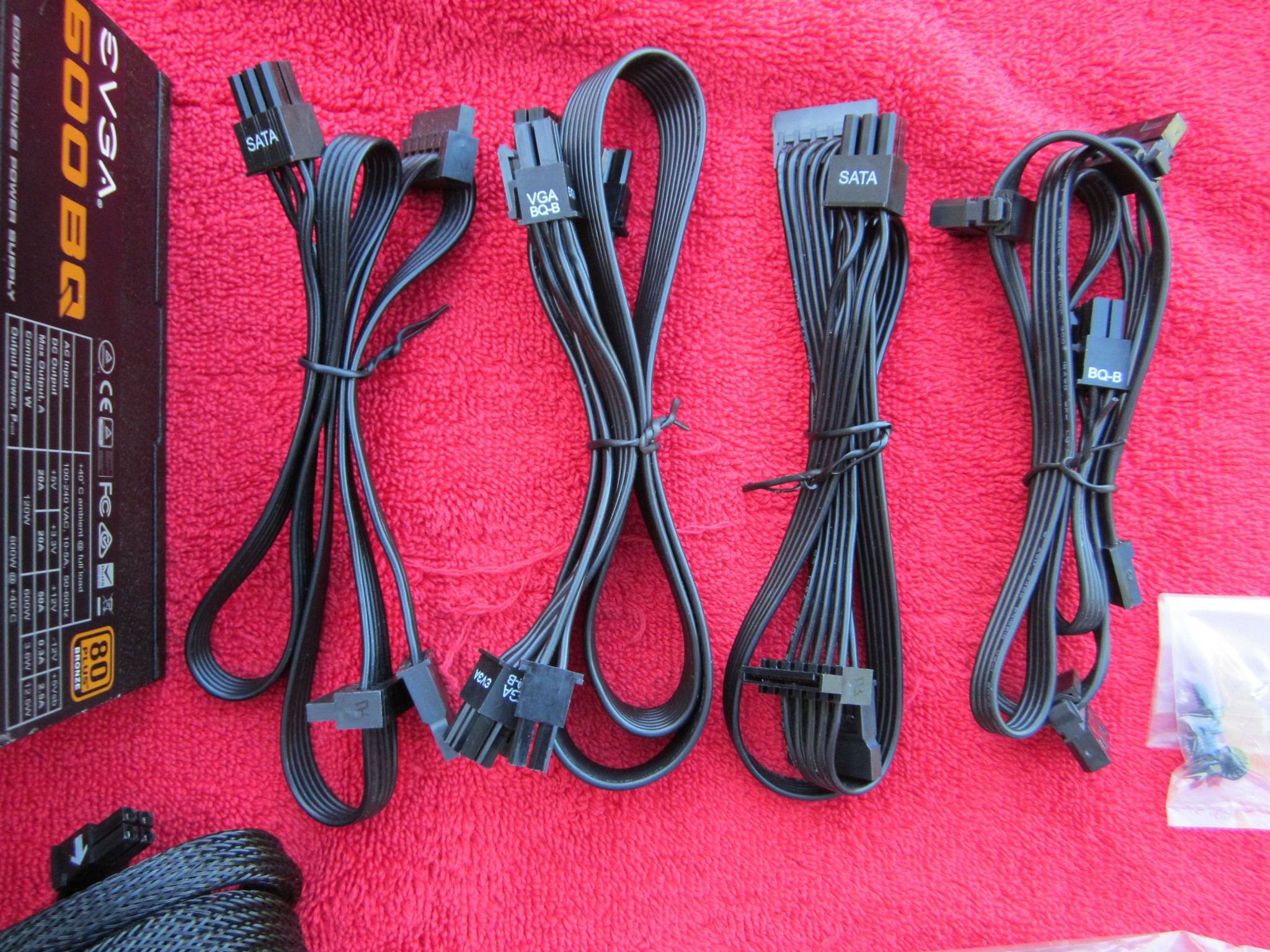 EVGA 600 BQ, 80+ BRONZE 600W, Semi Modular, Power Supply 110-BQ-0600-RX