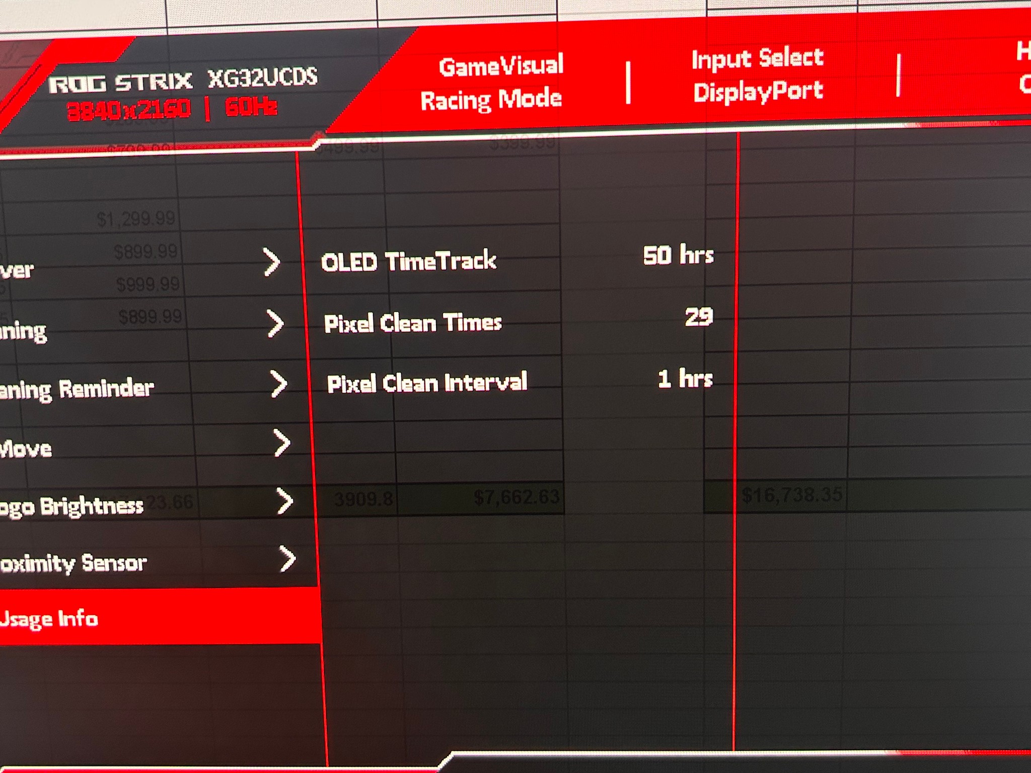 ASUS ROG QD-OLED 32" 4K (3840 x 2160) 165Hz Gaming Monitor (XG32UCDS) (Less than three days used!)