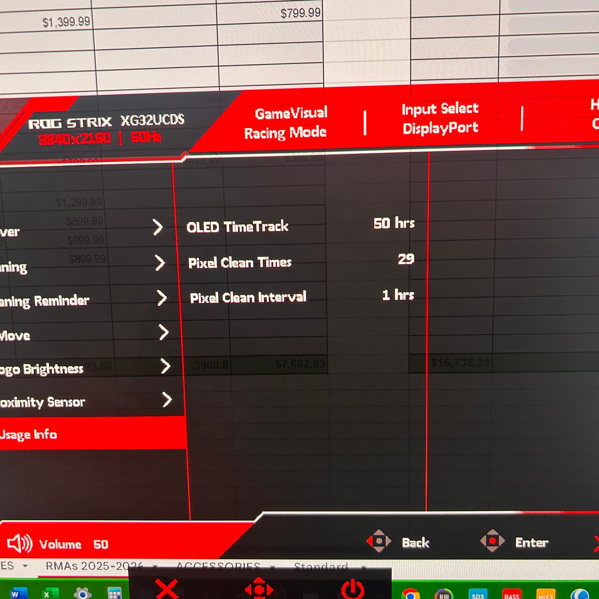ASUS ROG QD-OLED 32" 4K (3840 x 2160) 165Hz Gaming Monitor (XG32UCDS) (Less than three days used!)