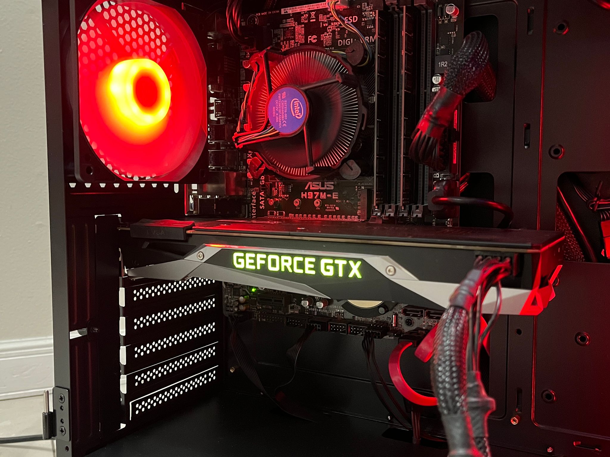 NVIDIA GTX 1080, Intel i7-4790, 16GB RAM, 1.2TB Storage, RGB Gaming PC w/ Wi-Fi & BT