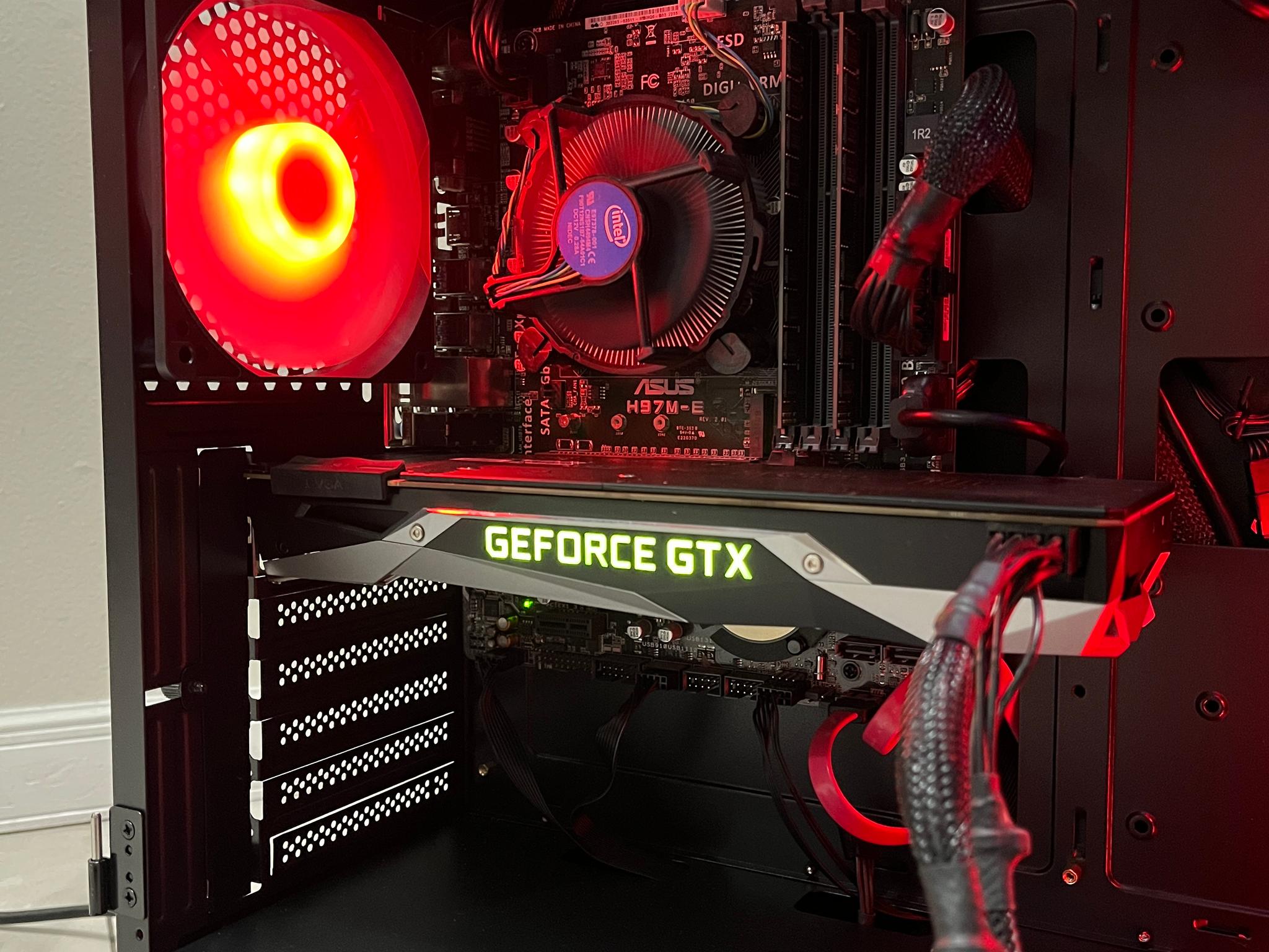 NVIDIA GTX 1080, Intel i7-4790, 16GB RAM, 1.2TB Storage, RGB Gaming PC w/ Wi-Fi & BT