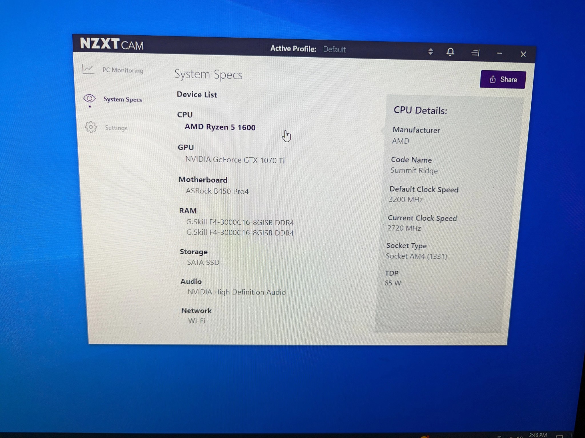 JT-1 | Ryzen 5 1600 | GTX 1070 Ti | 16GB RAM | 512GB SSD | Wi-Fi | Windows 10 Pro