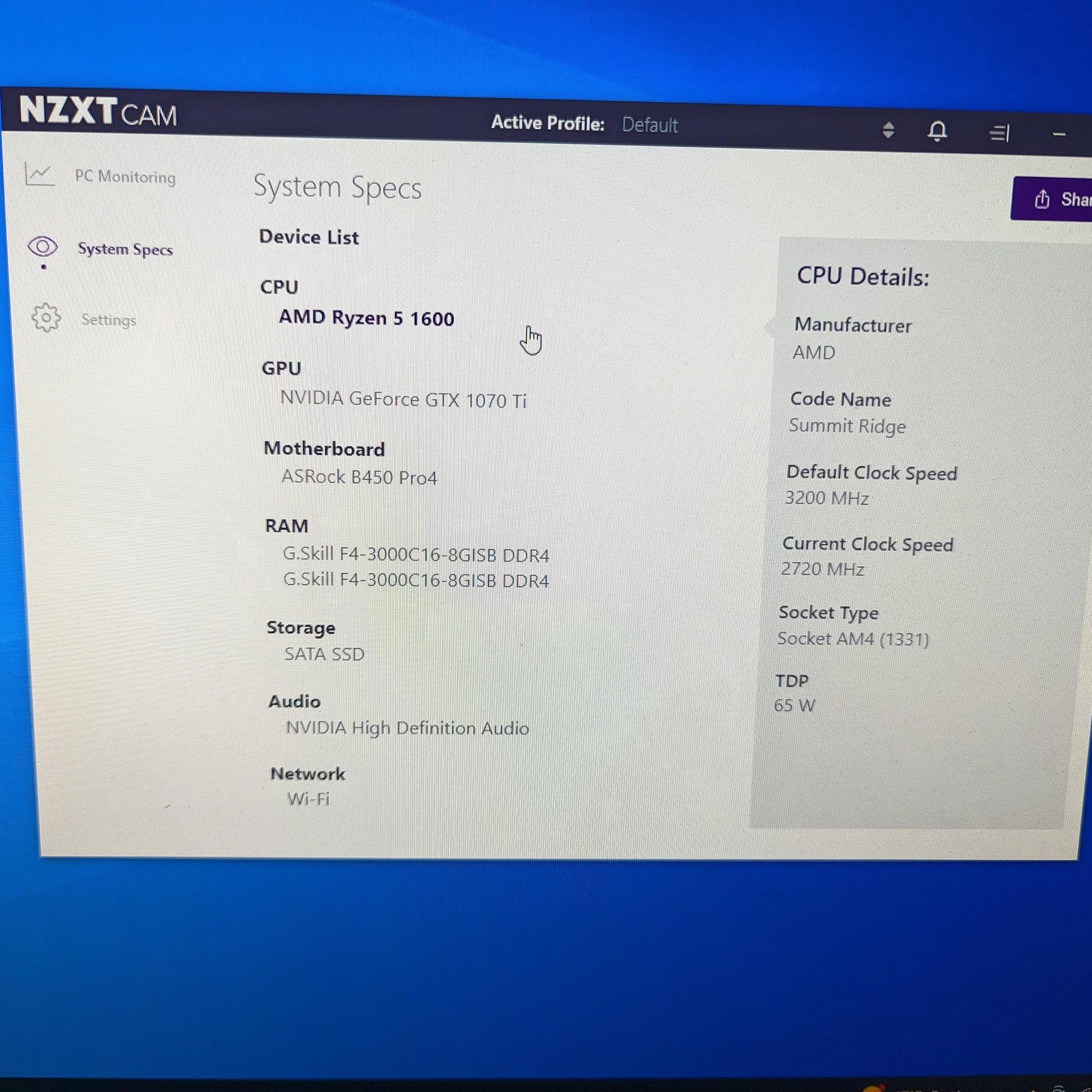 JT-1 | Ryzen 5 1600 | GTX 1070 Ti | 16GB RAM | 512GB SSD | Wi-Fi | Windows 10 Pro