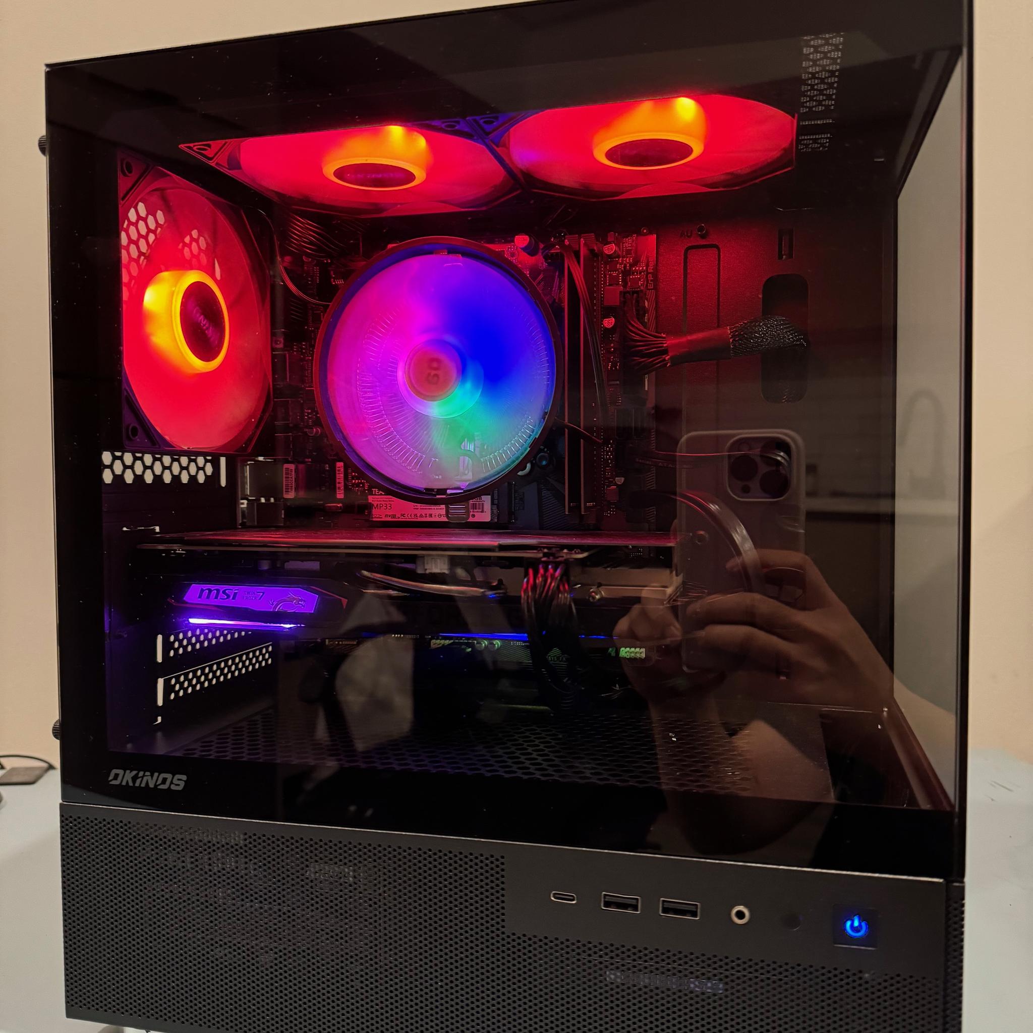 Intel 13th i3-13100f with GTX1660 PC built 16GB RAM 500GB NVME SSD w/2TB HDD