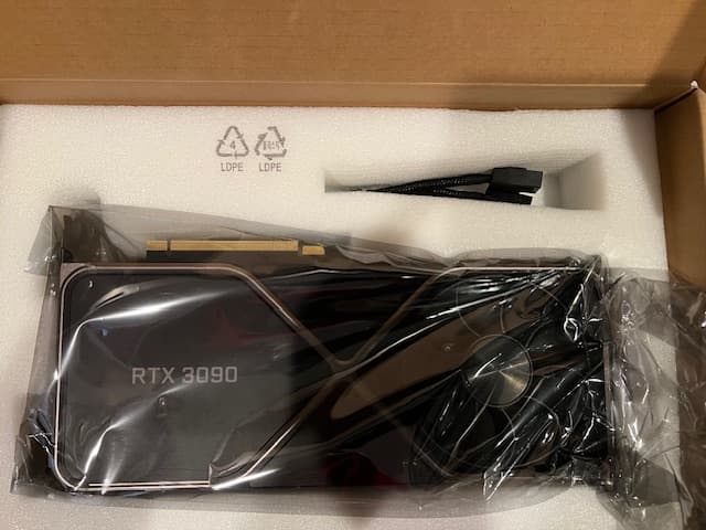 NVIDIA GeForce RTX 3090 Founders Edition Dual Fan 24GB GDDR6X PCIe 4.0 Graphics Card