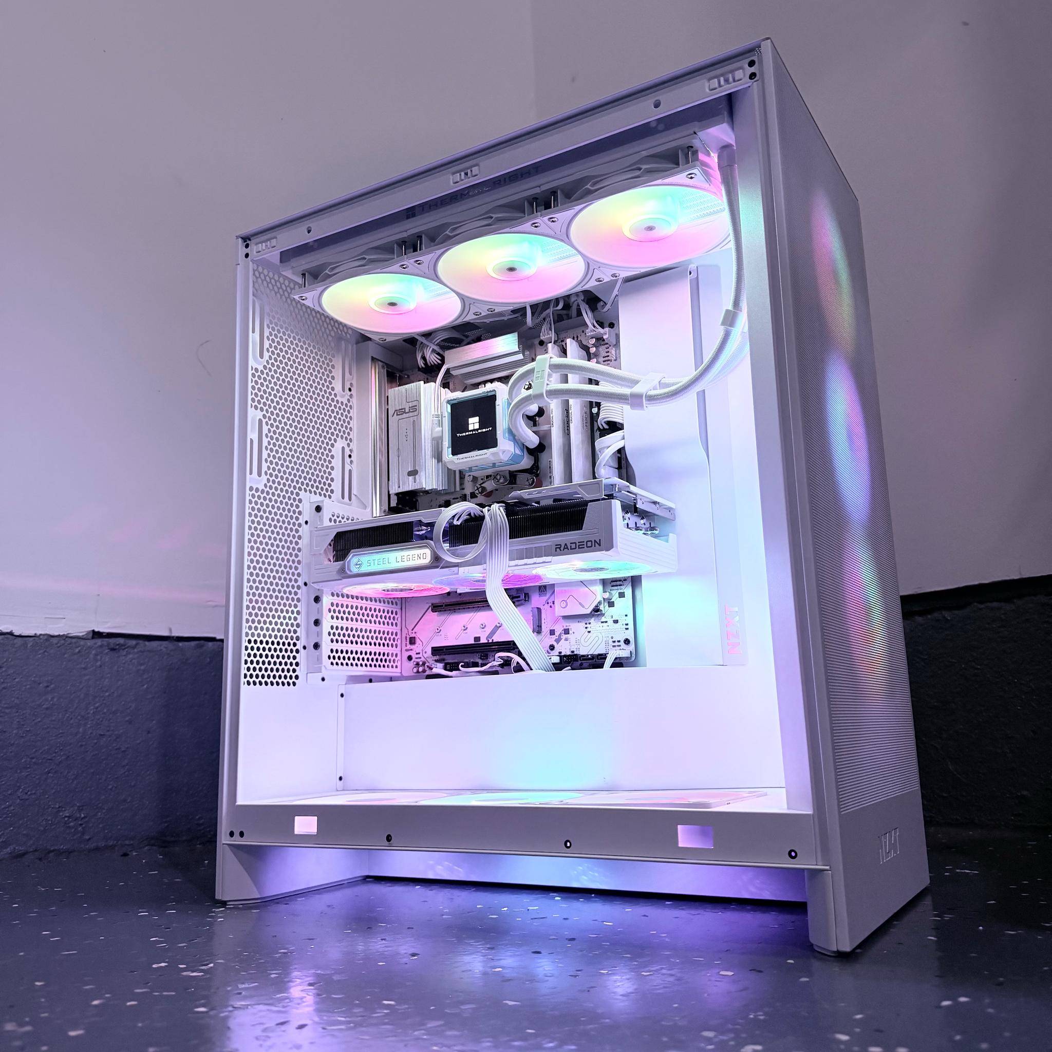 ⚪️"Polar Prism"❄️| 4K Gaming | Ryzen 7 9800X3D | RX 9070XT | 32GB 6400 mt/s DDR5 | 3TB Storage