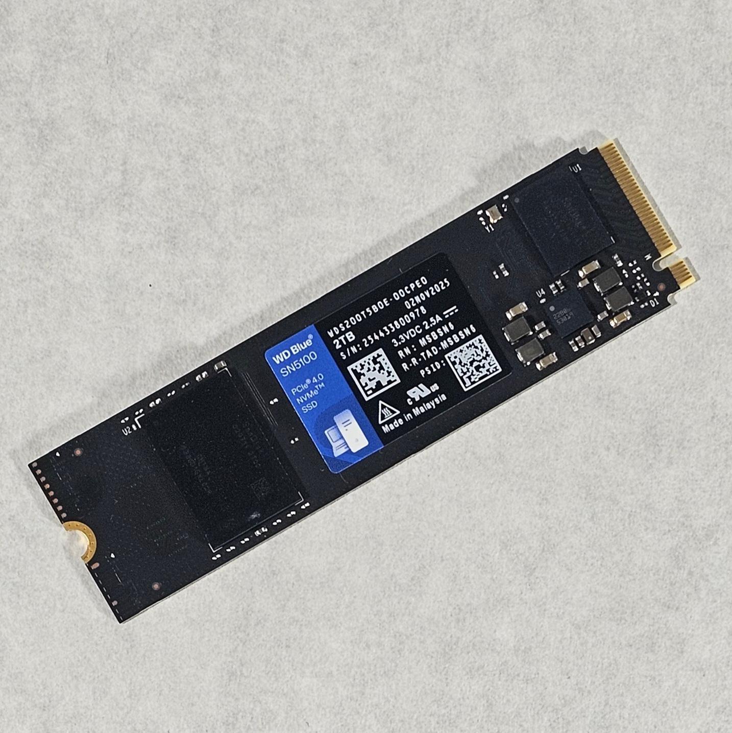 2TB NVMe M.2-316 SSD Gen 4 WD Blue SN5100