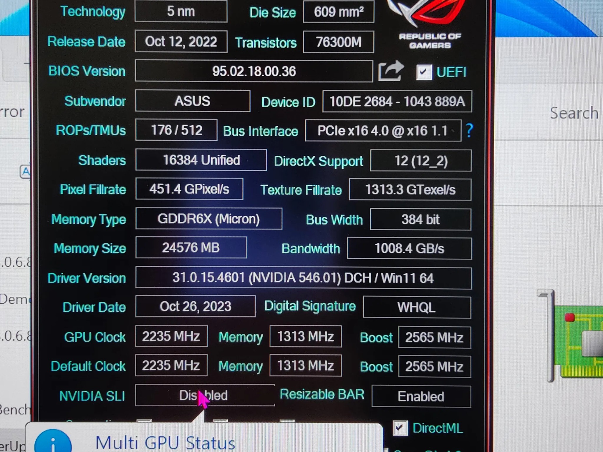 Asus Tuf RTX 4090 OC