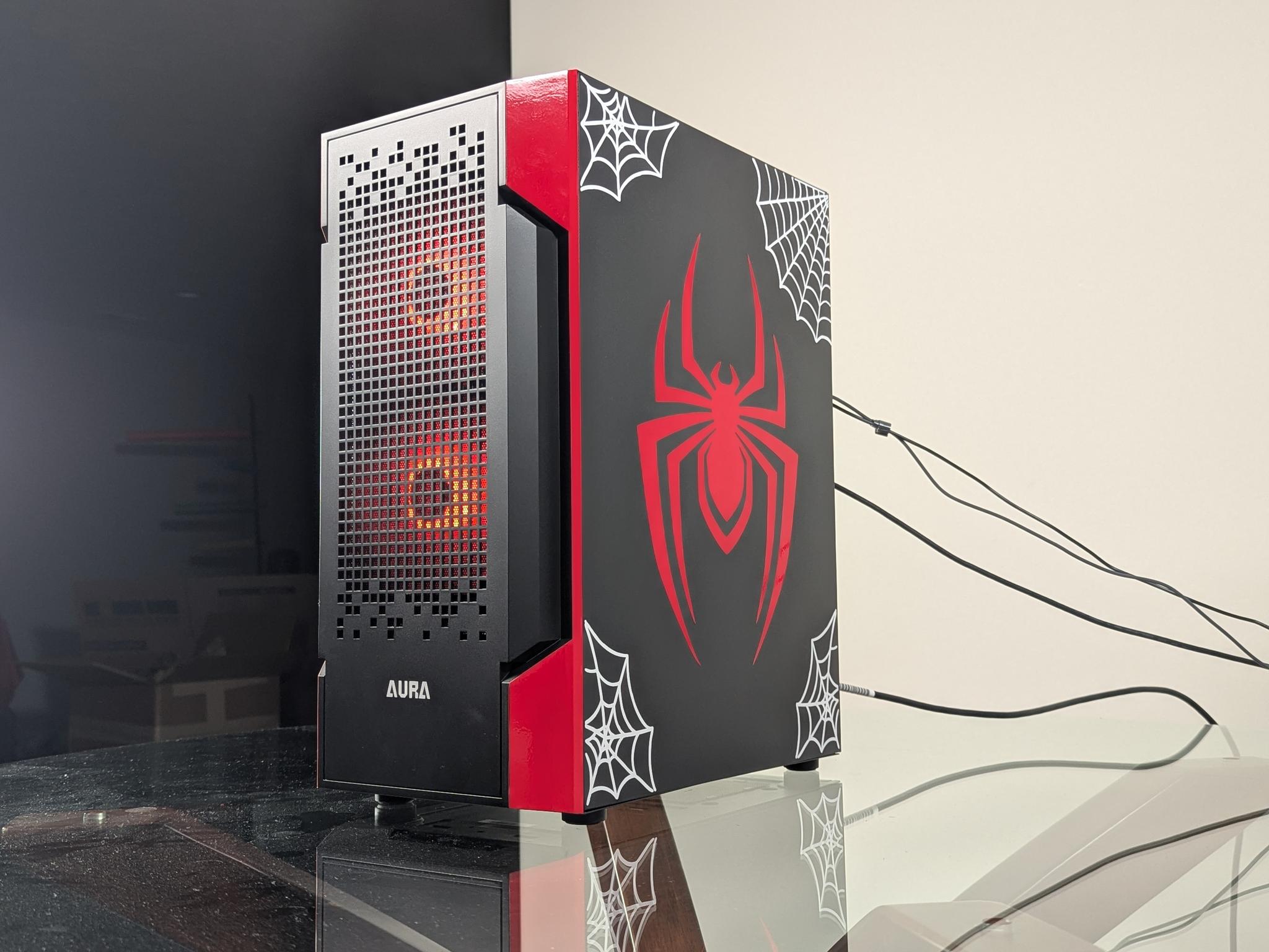 The Spiderman Gaming PC | Liquid Cooled Ryzen 5 CPU + RX 5600XT GPU | 1TB SSD | 16GB RAM