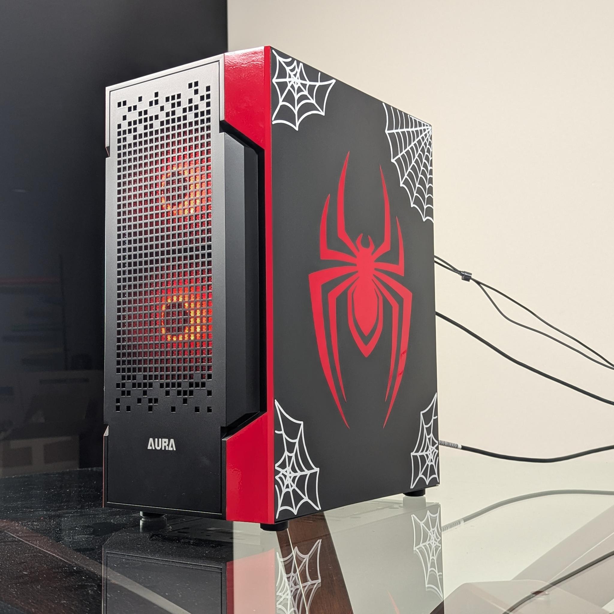 The Spiderman Gaming PC | Liquid Cooled Ryzen 5 CPU + RX 5600XT GPU | 1TB SSD | 16GB RAM