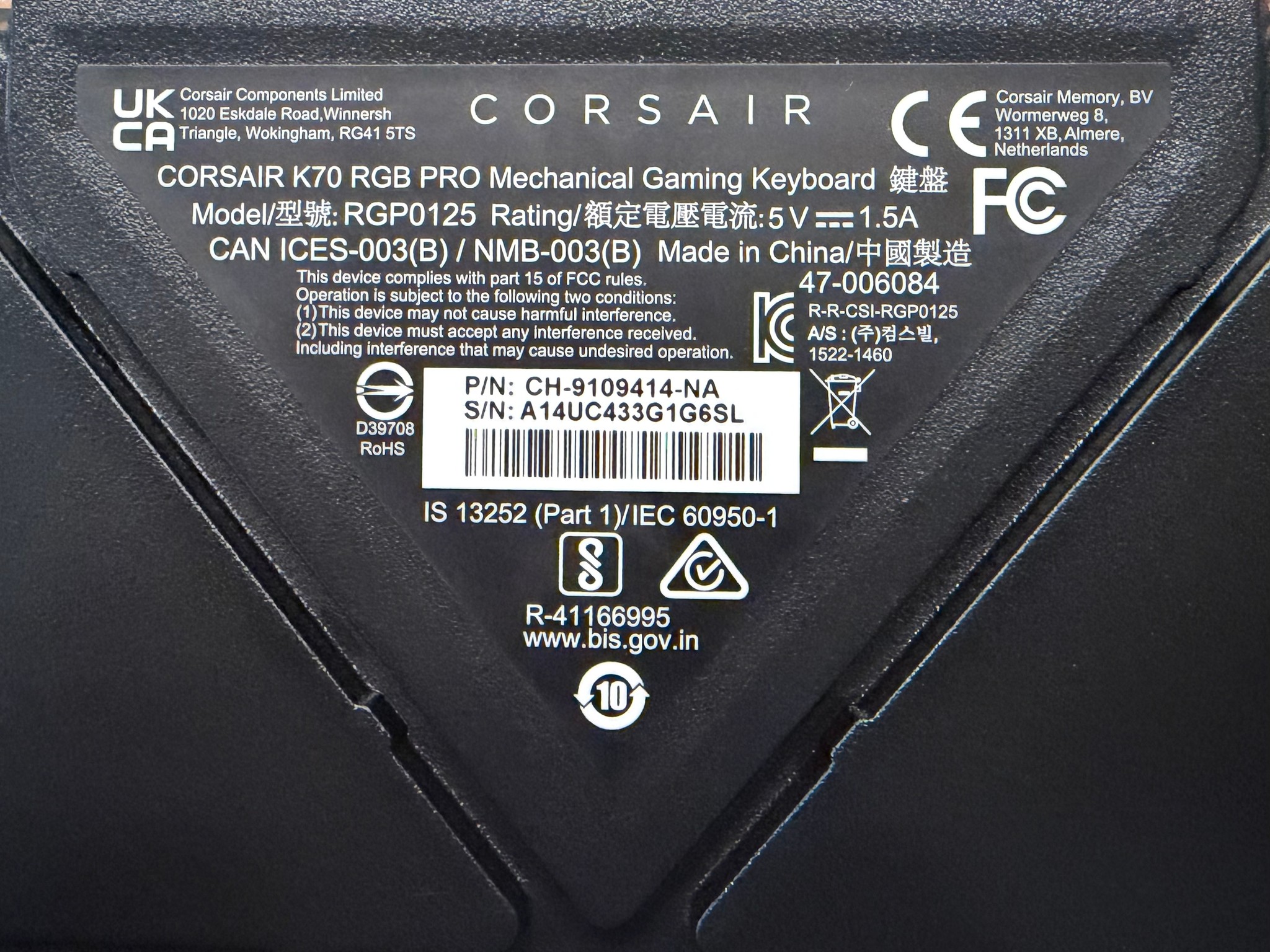 Corsair K70 RGB Pro Mechanical Gaming Keyboard