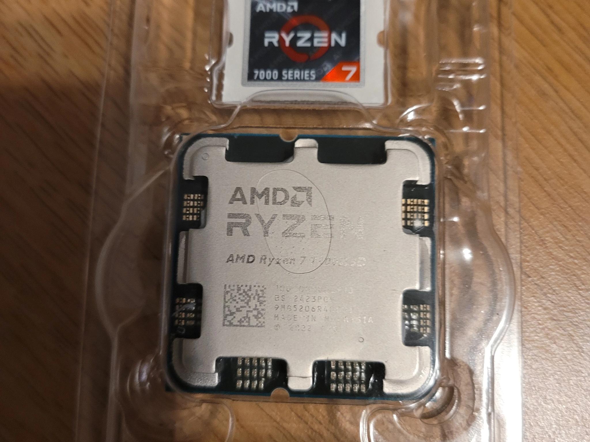Like new 7800x3D, New Asus B650E Wifi, and New 32GB DDR5 6000 RAM.