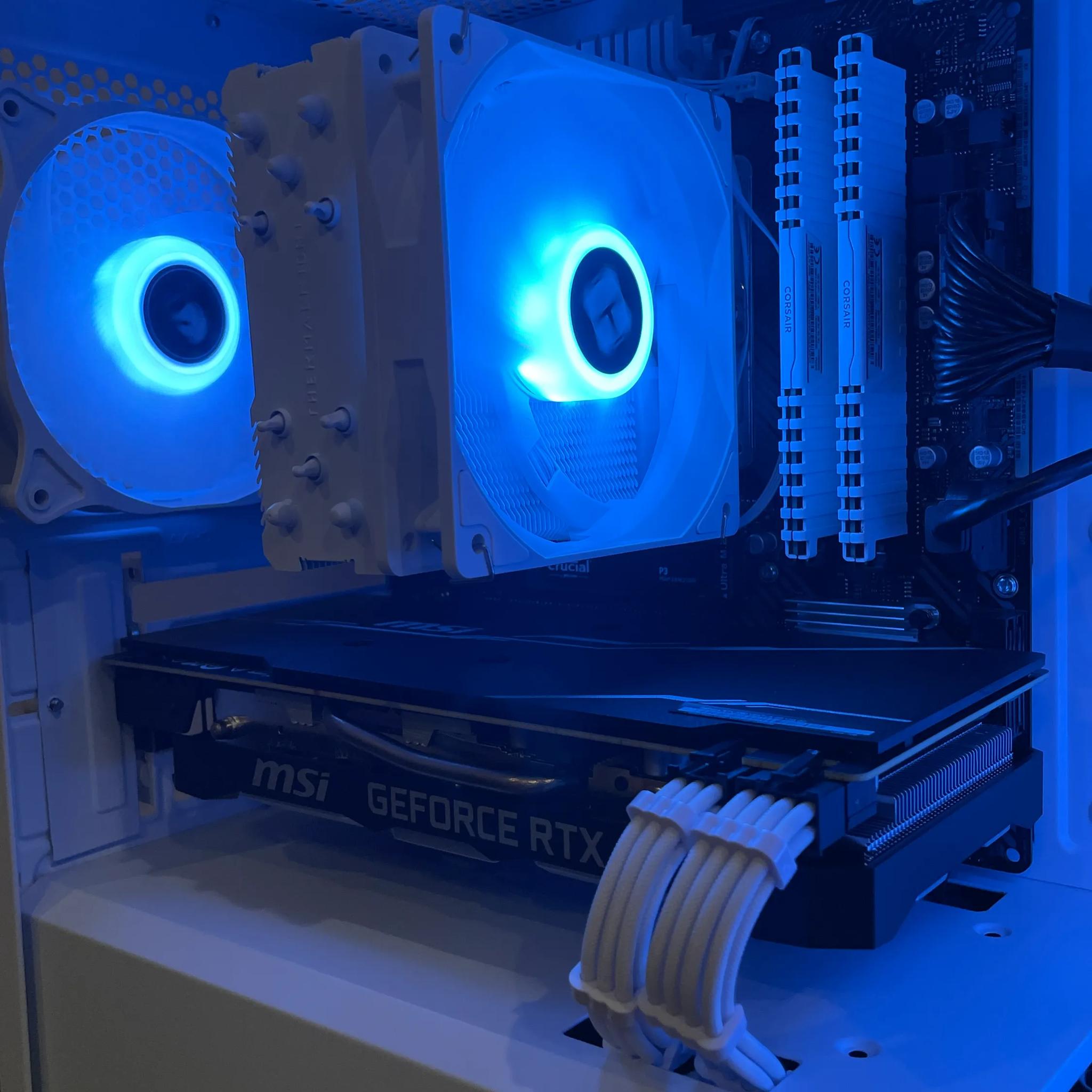 ⚪ White 1080p PC | RTX 2060 12GB | Ryzen 5 3600 | WiFi and Bluetooth | ARGB Control ⚪