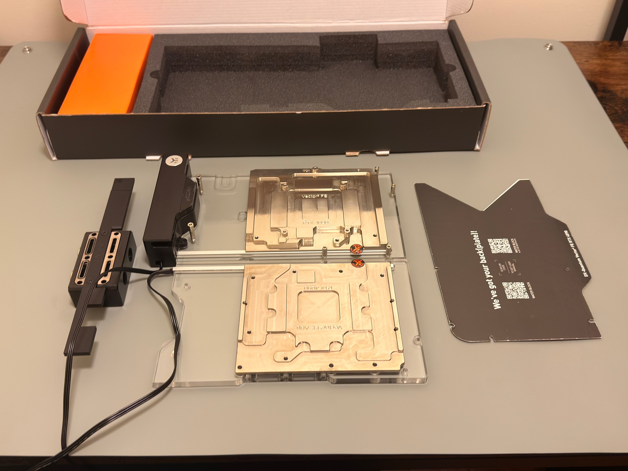 EK Quantum Vector2 ARGB GPU Water Block + Active Backplate for Nvidia RTX 4090 FE