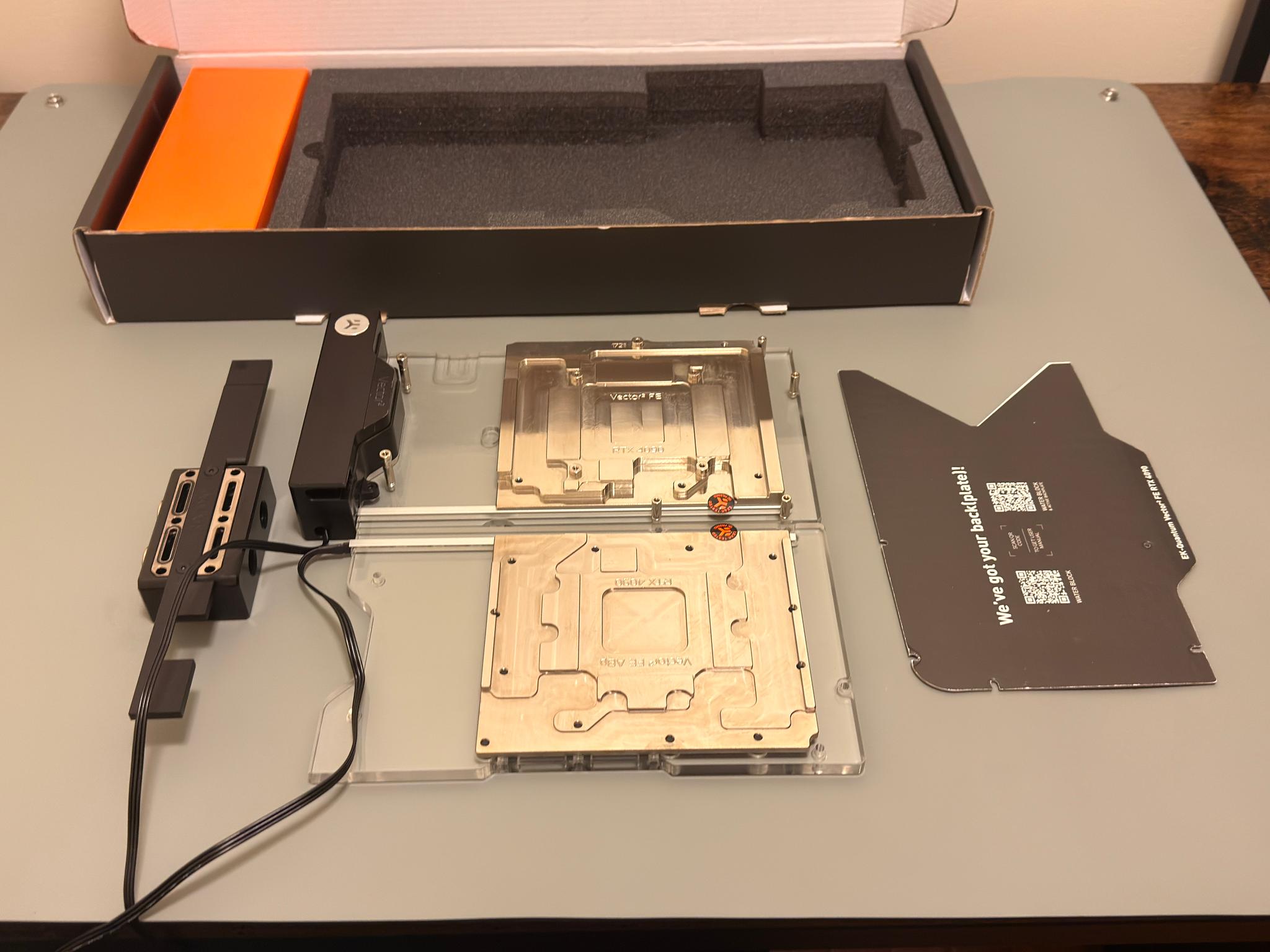 EK Quantum Vector2 ARGB GPU Water Block + Active Backplate for Nvidia RTX 4090 FE