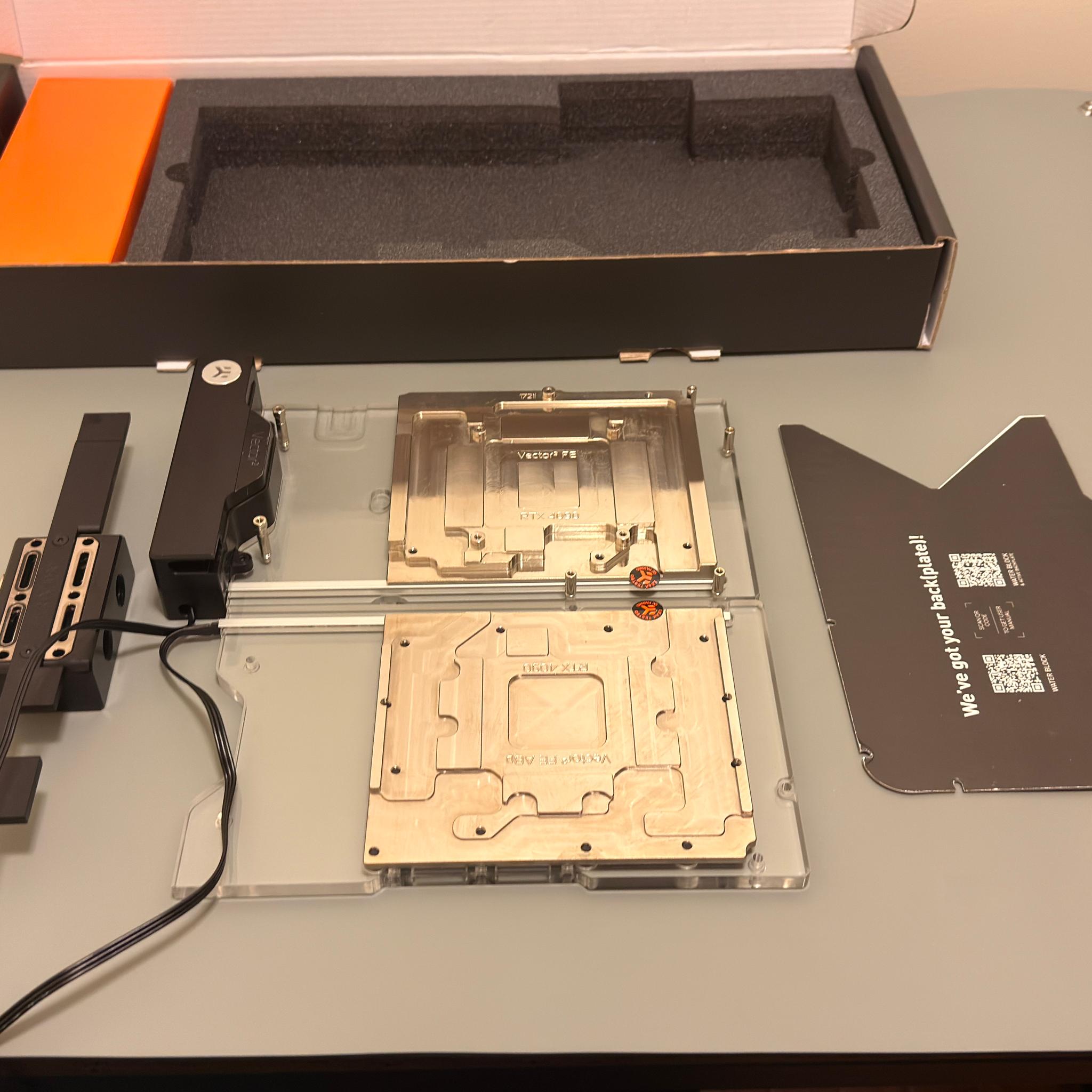 EK Quantum Vector2 ARGB GPU Water Block + Active Backplate for Nvidia RTX 4090 FE